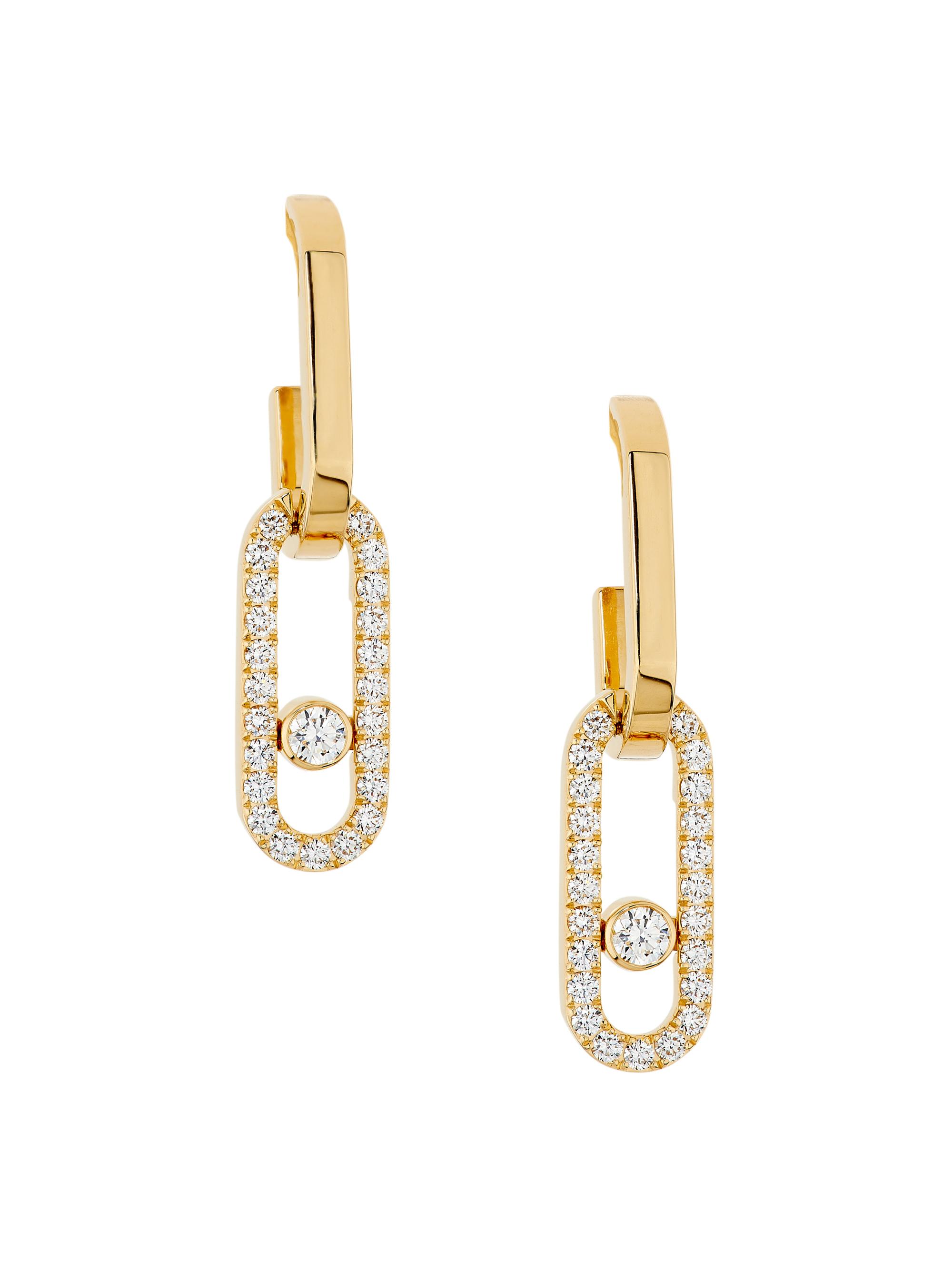 Messika Women's Move Link 18K Yellow Gold & 0.88 TCW Diamond Drop Earrings - Yellow Gold
