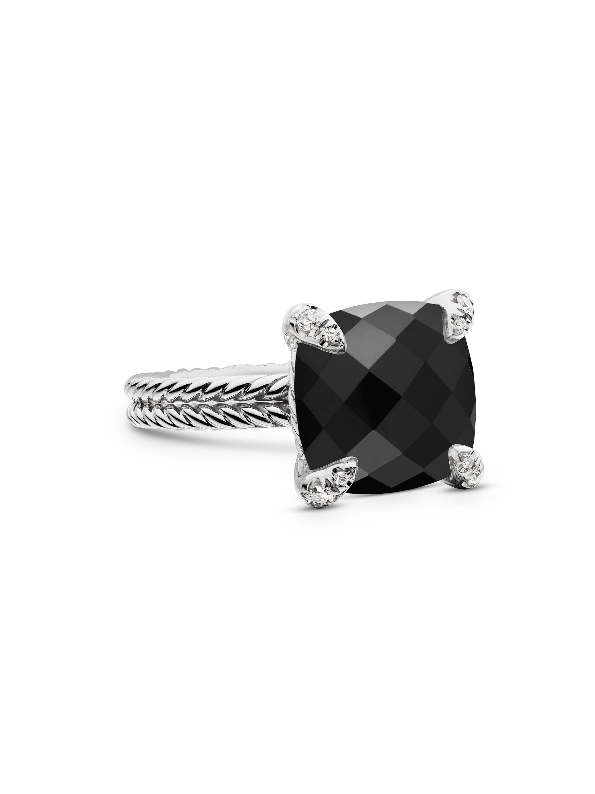 David Yurman Women's Chatelaine Ring in Sterling Silver - Black Onyx