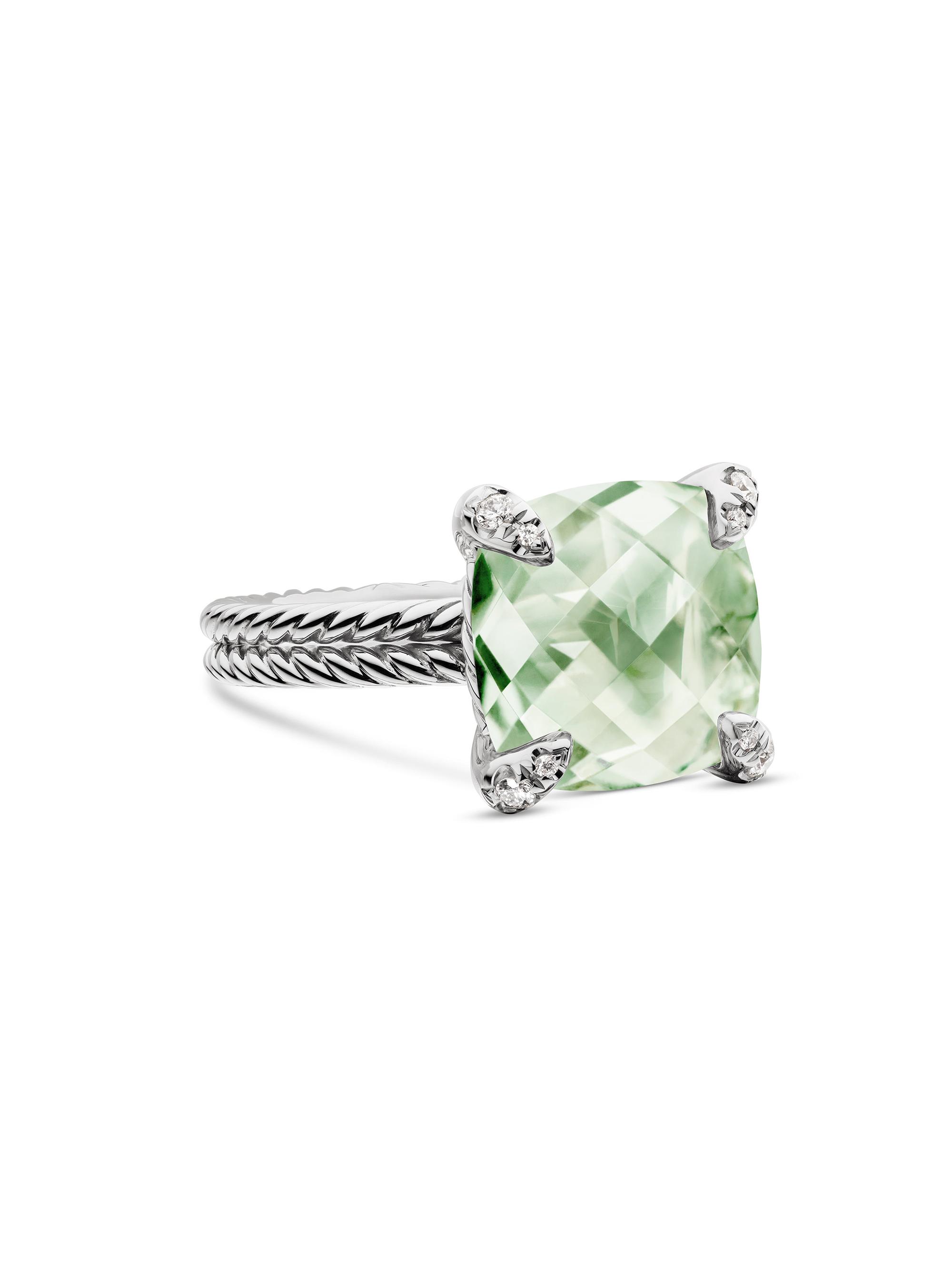 David Yurman Women's Chatelaine Ring in Sterling Silver - Prasiolite