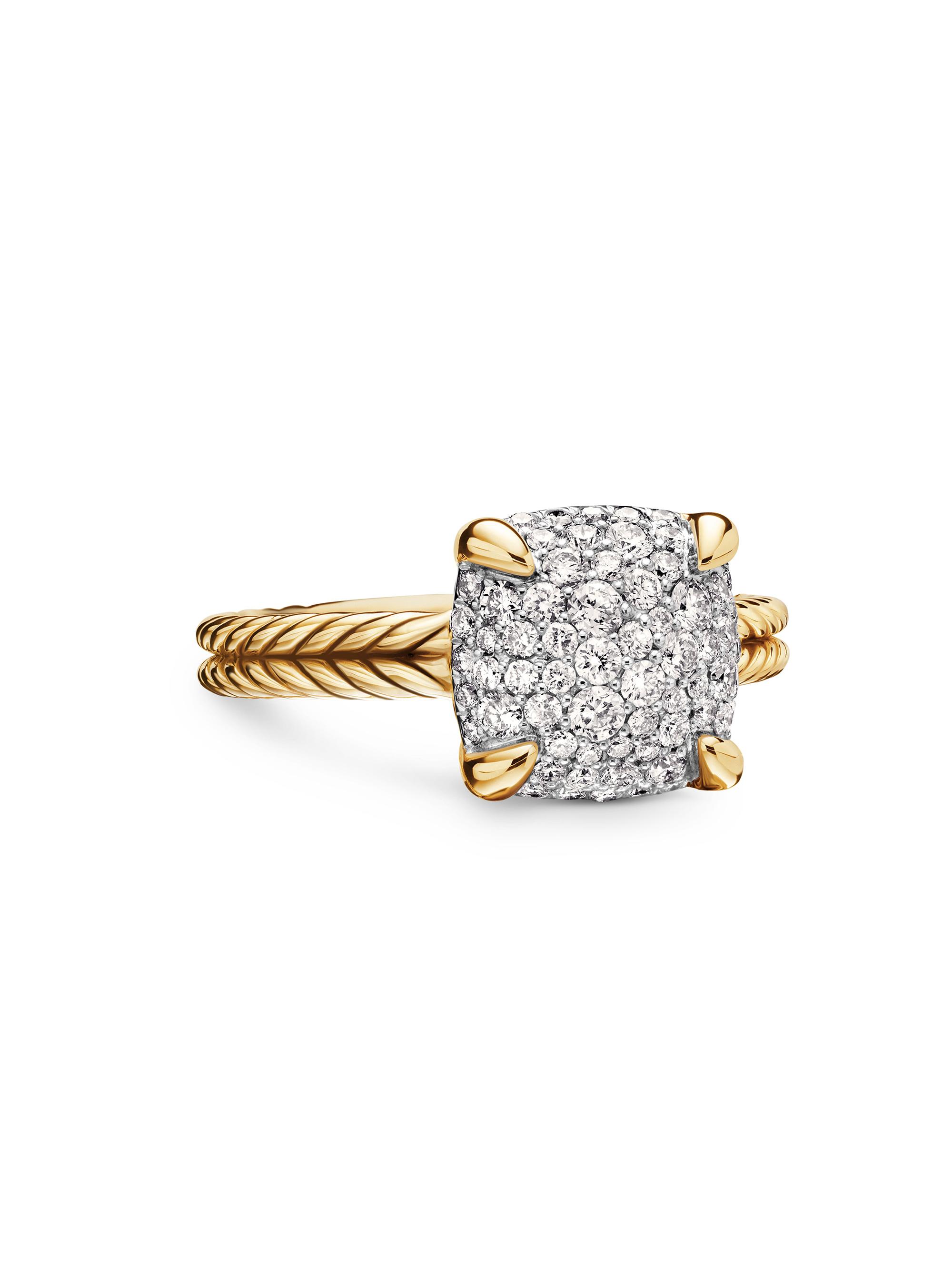 David Yurman Women's Chatelaine Ring in 18K Yellow Gold - Diamond