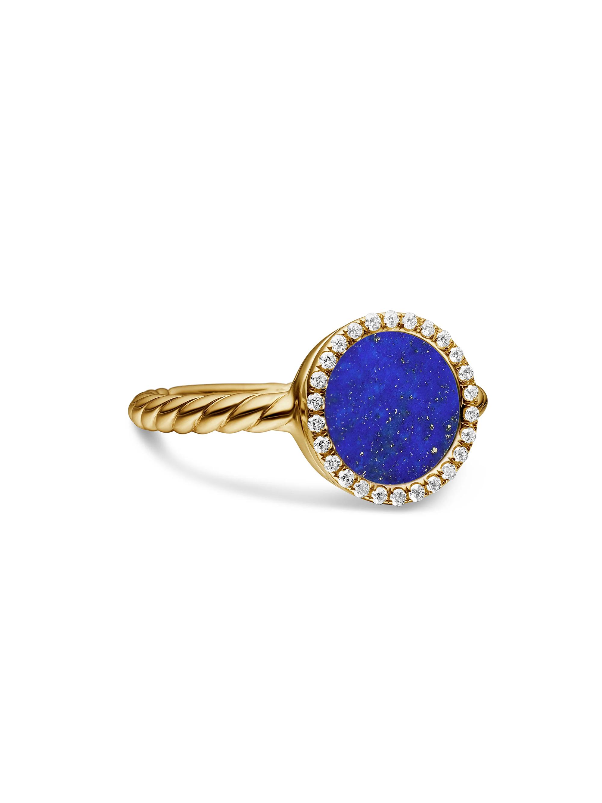 David Yurman Women's Petite DY Elements in 18K Yellow Gold - Lapis Lazuli