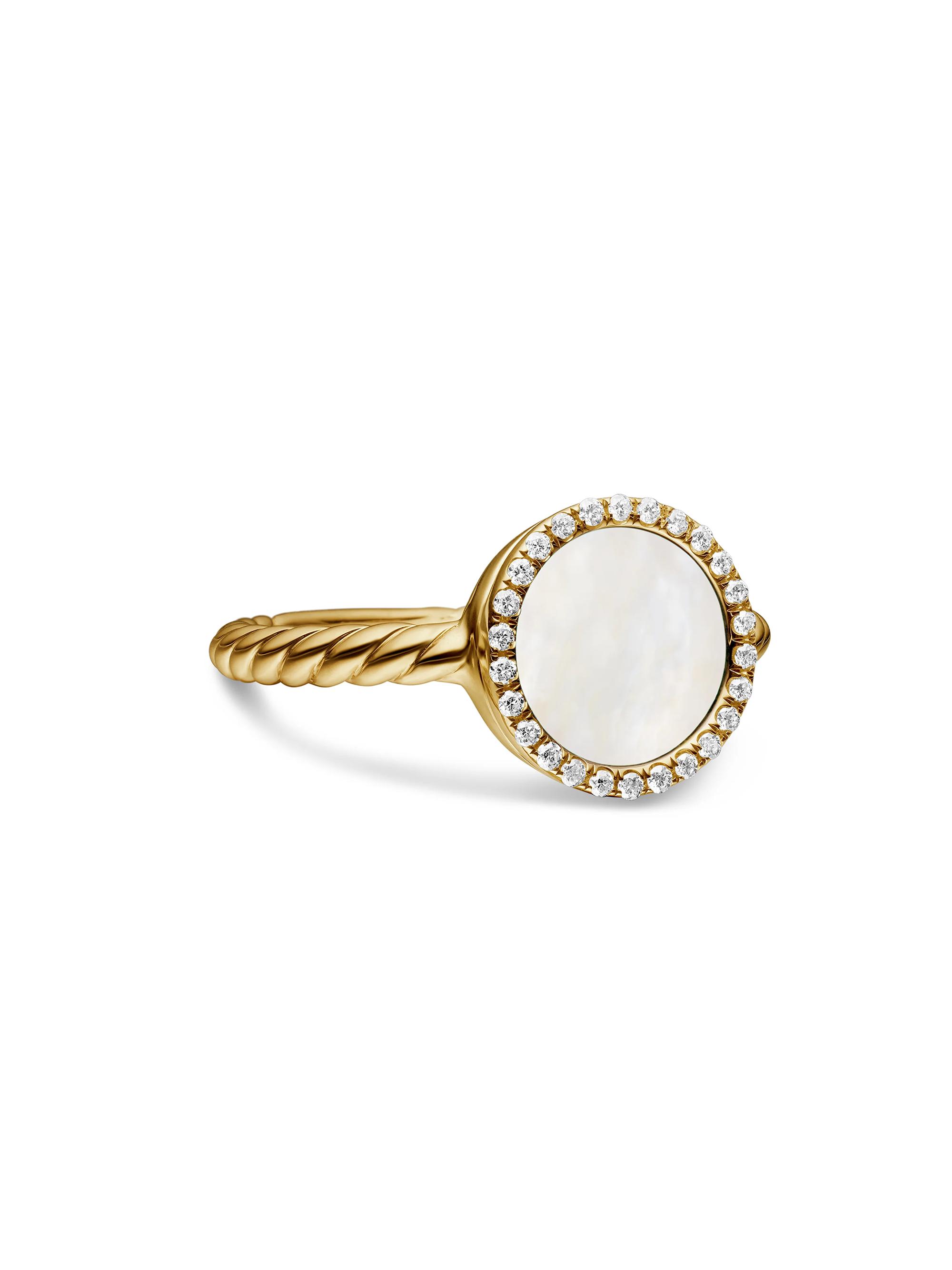David Yurman Women's Petite DY Elements in 18K Yellow Gold - Mother Of Pearl