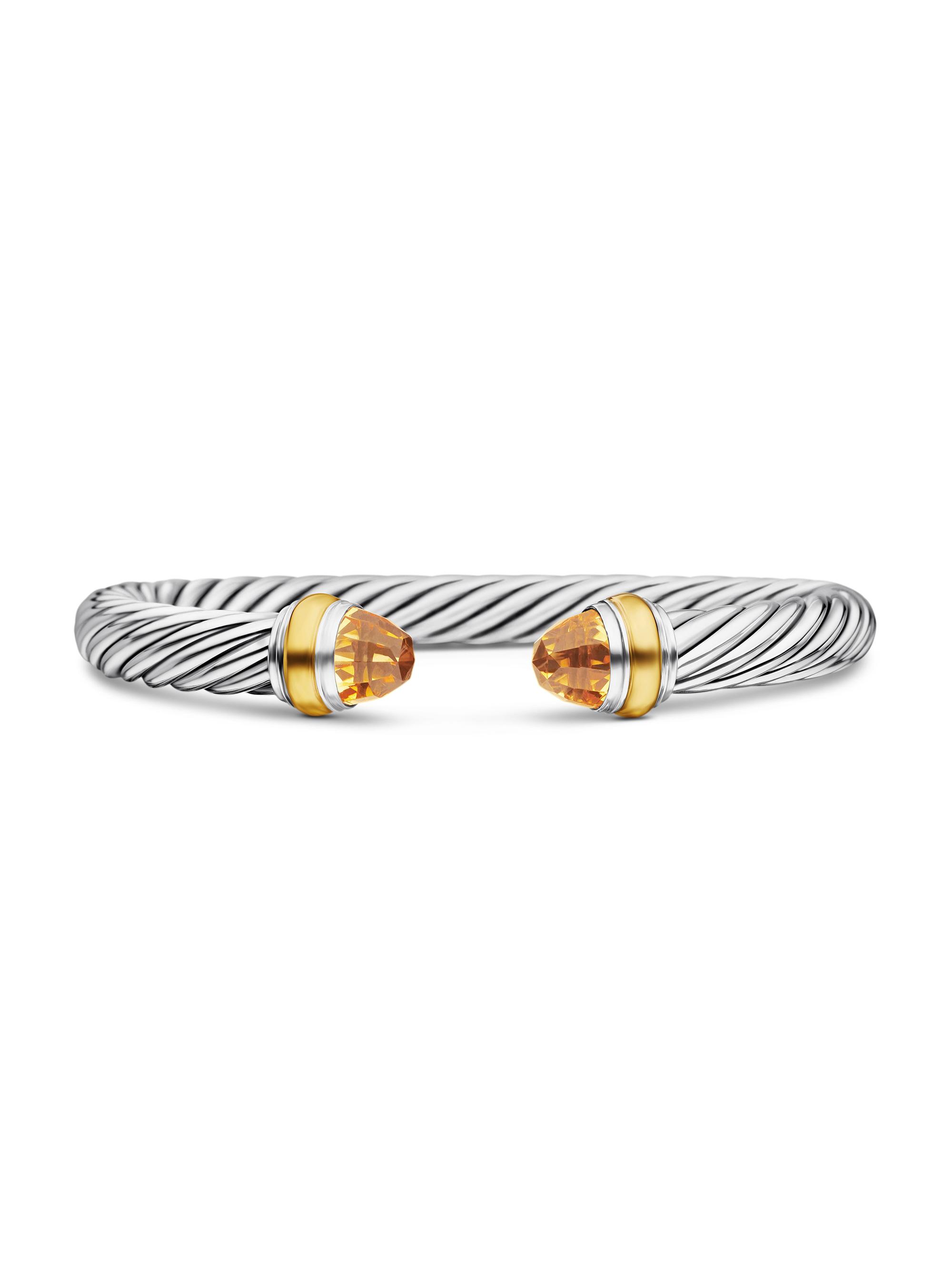 David Yurman Women's Classic Cable Bracelet In Sterling Silver - Citrine