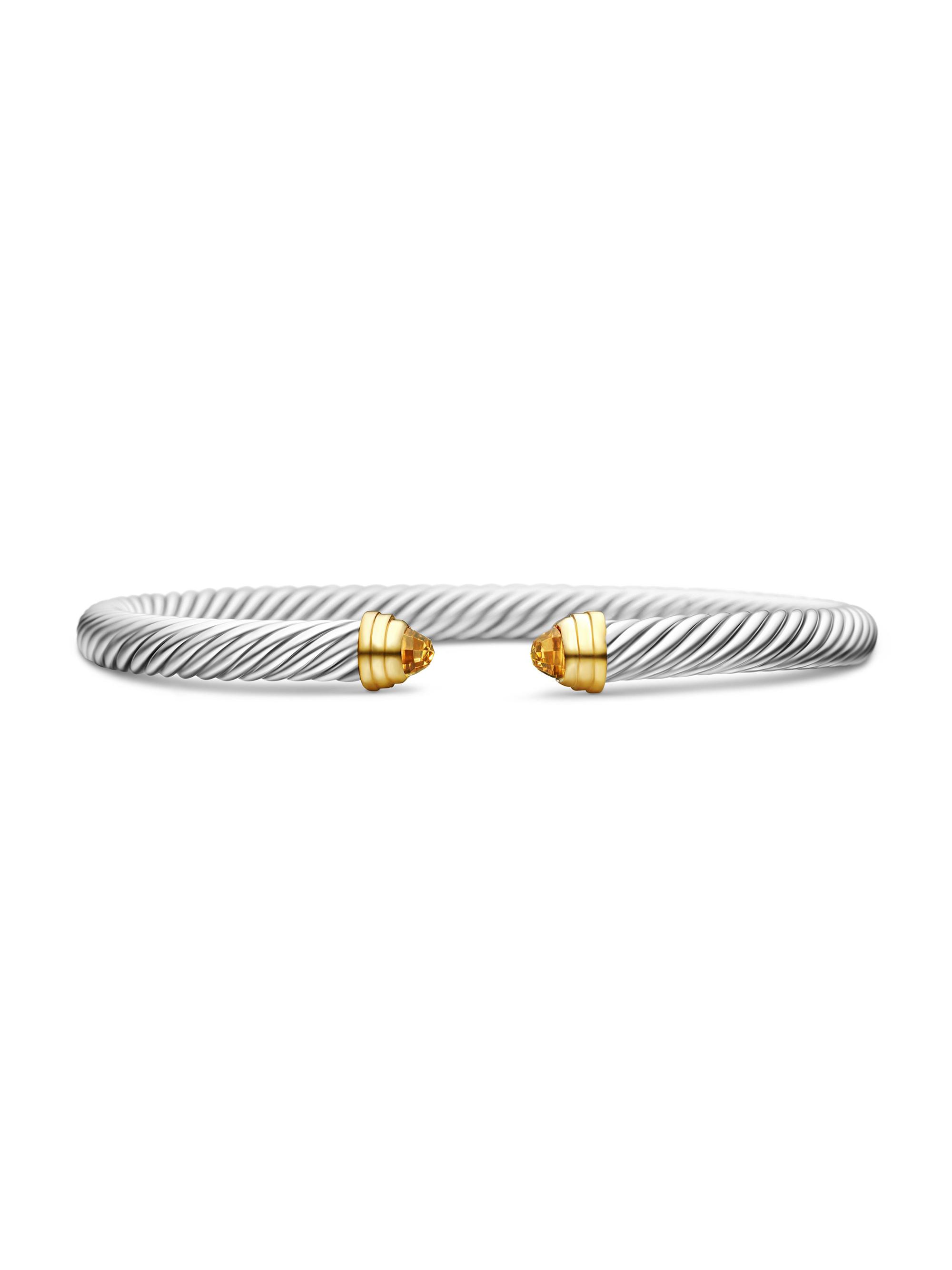 David Yurman Women's Classic Cable Bracelet in Sterling Silver - Citrine