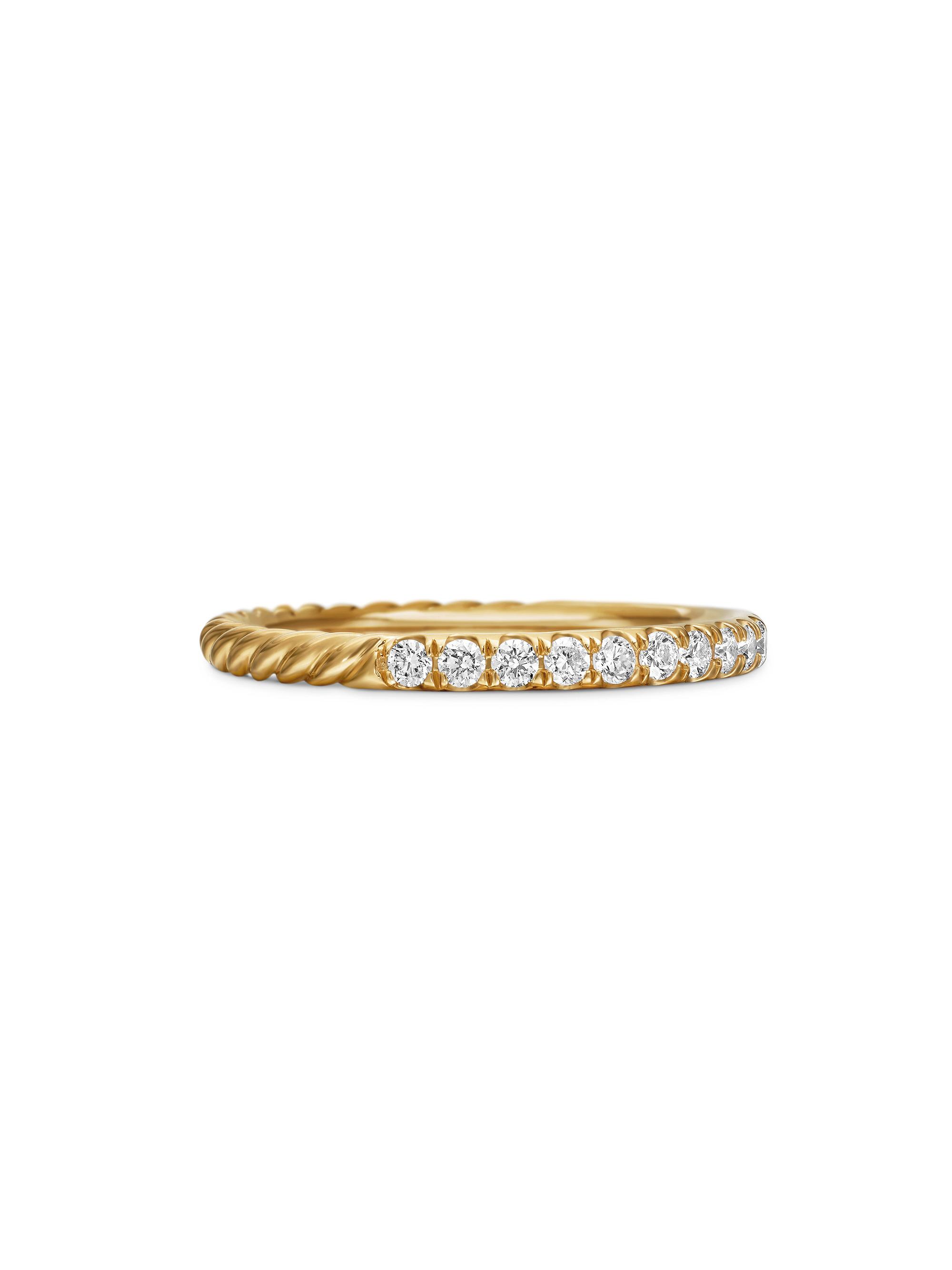David Yurman Women's Cable Collectibles Stack Ring in 18K Yellow Gold - Gold