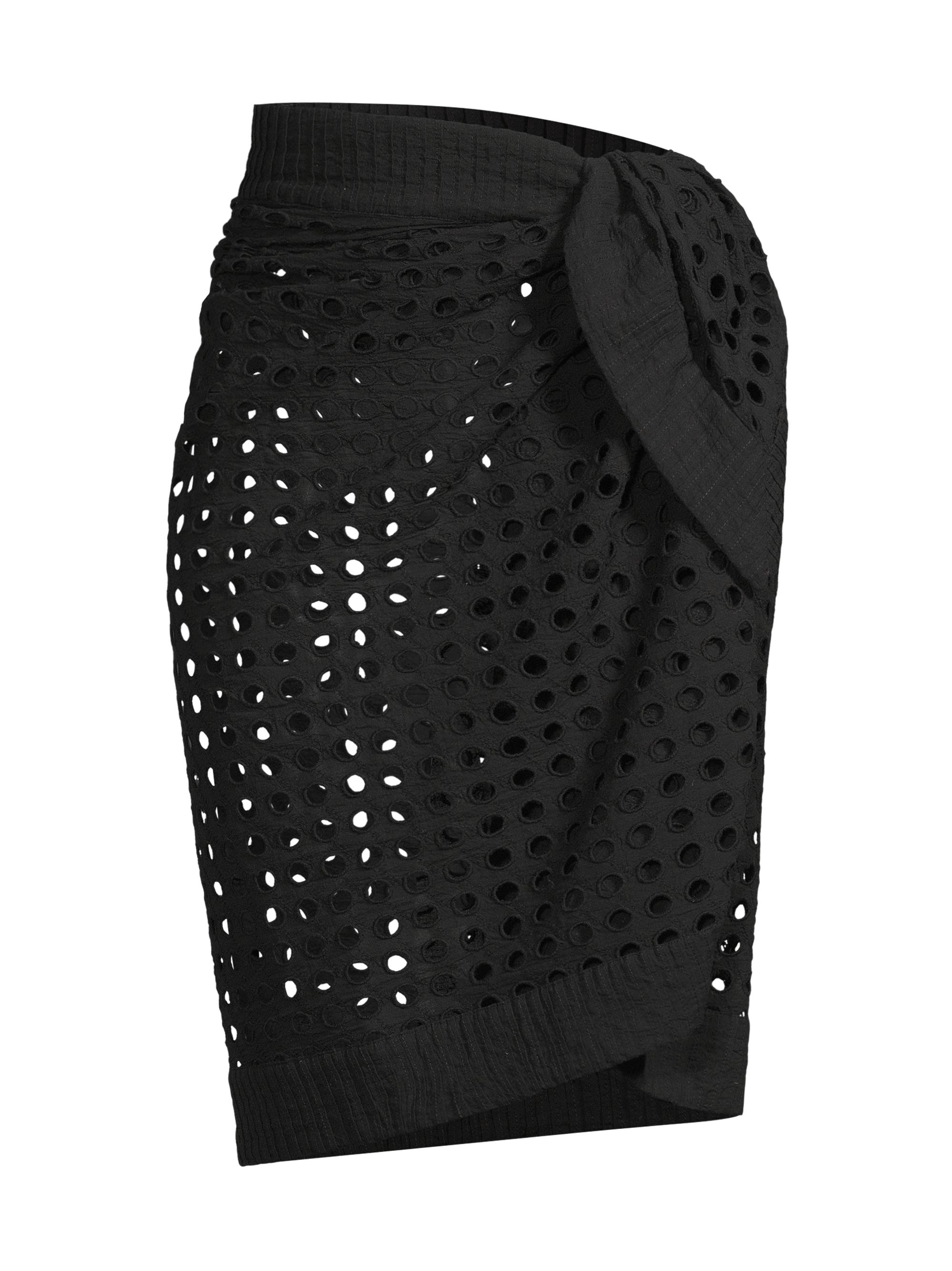 Solid & Striped Women's Knotted Eyelet Sarong - Blackout