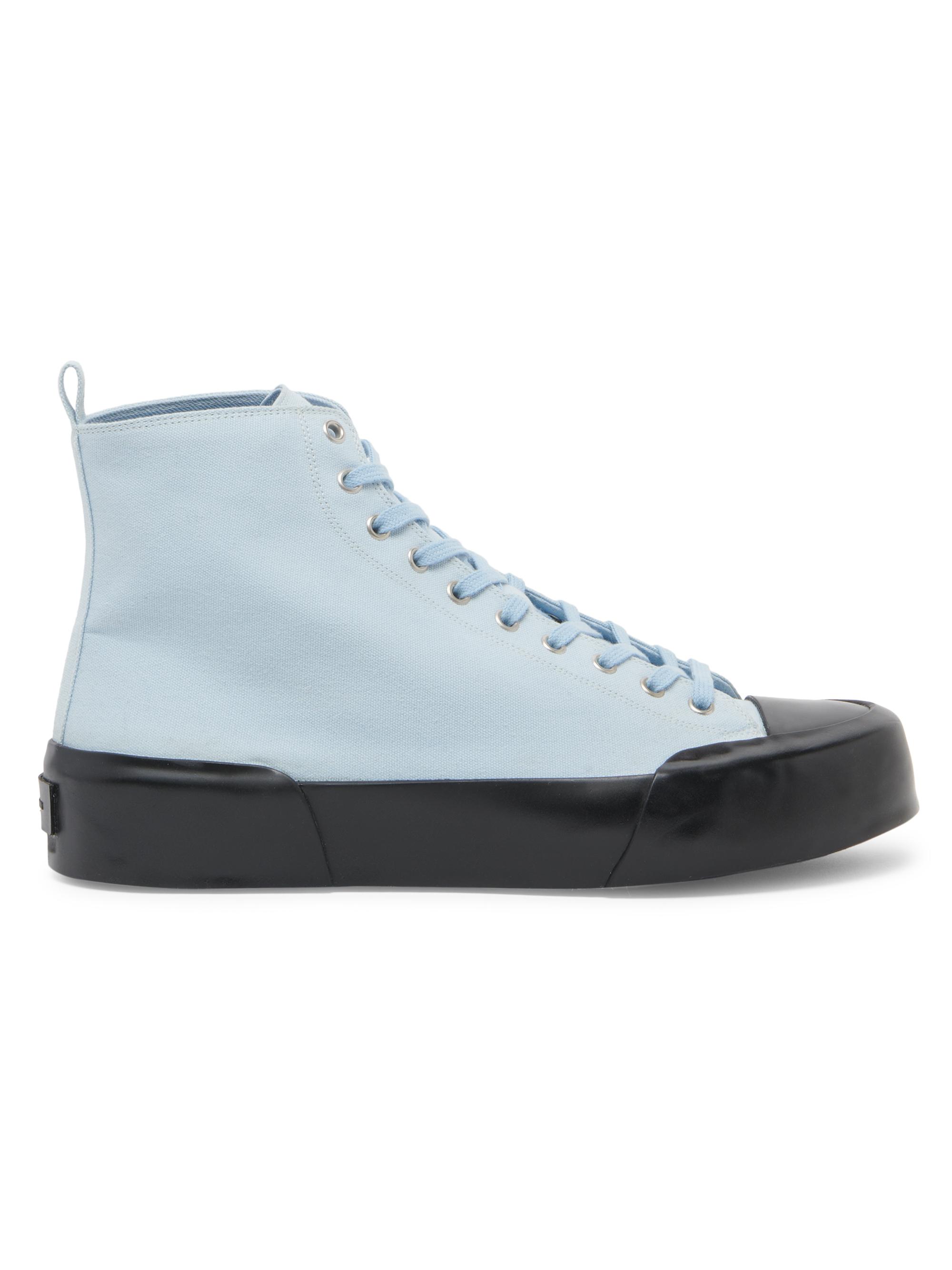 Jil Sander Men's Canvas High-Top Sneakers - Powder Blue