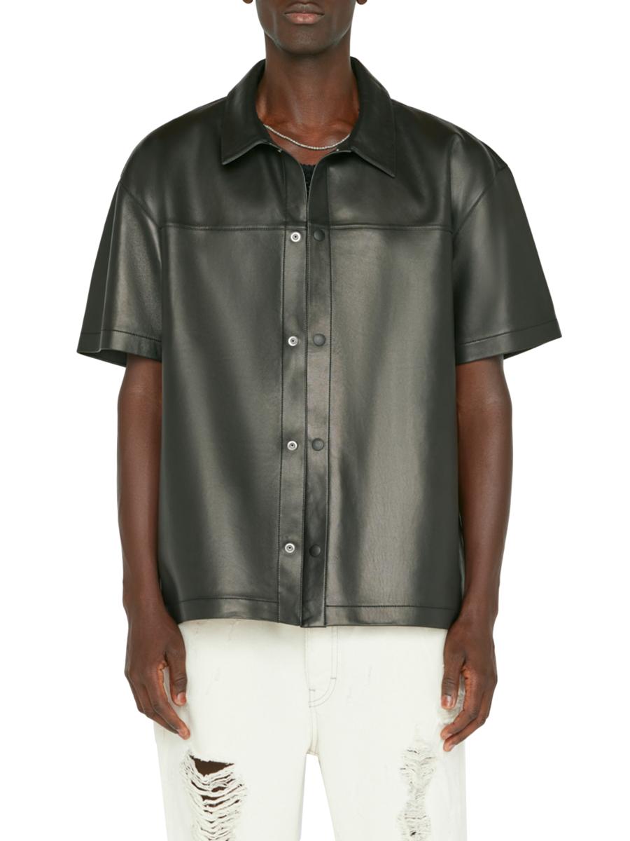 トップス archive leather short sleeve shirt 0400019057611?wid=900