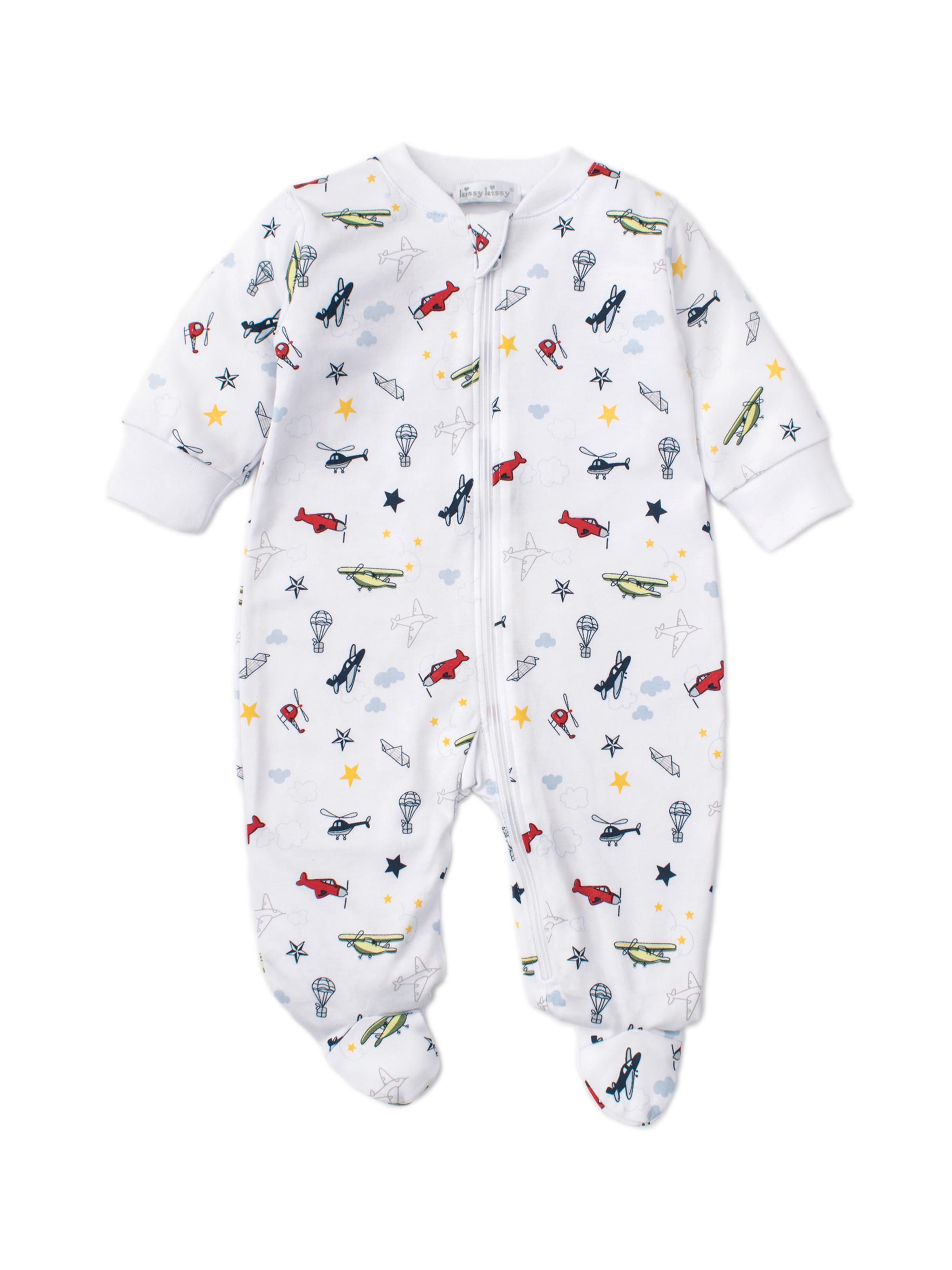 Kissy Kissy Baby's Aviator Print Footie 9 Months