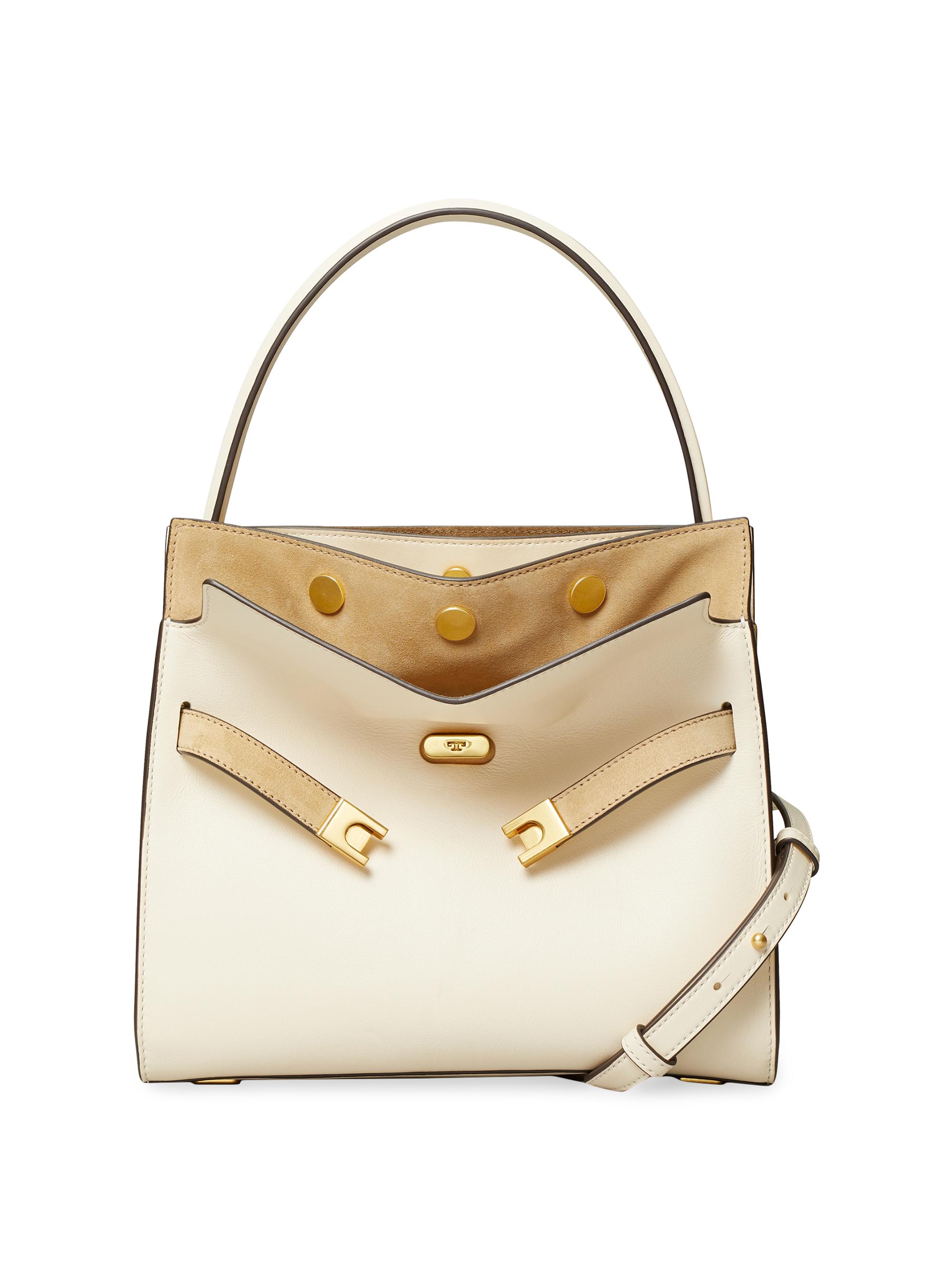 Tory Burch Women's  Lee Radziwill Leather Double Bag - New Cream