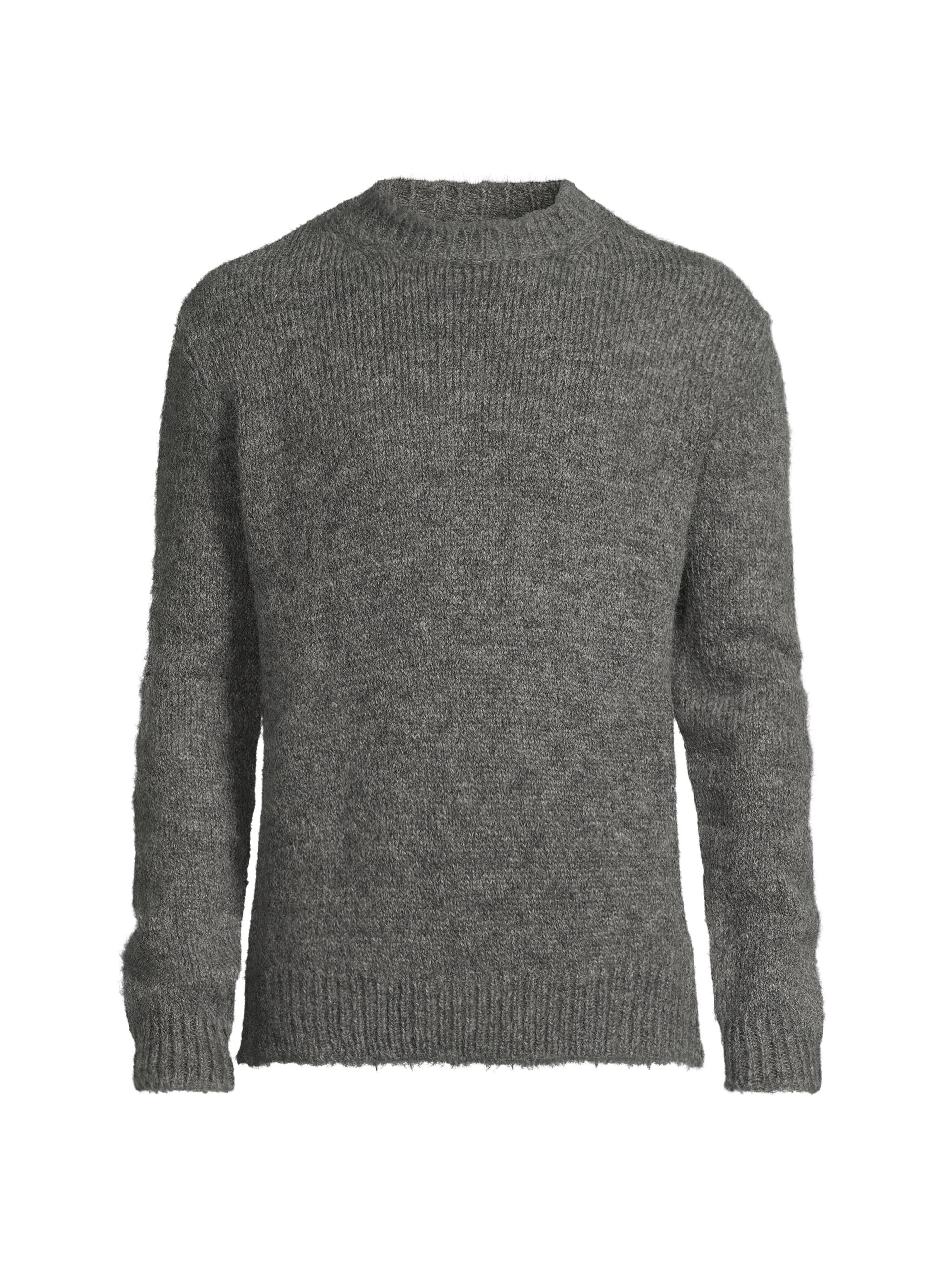 Jil Sander Men's Alpaca-Blend Crewneck Sweater - Pebble