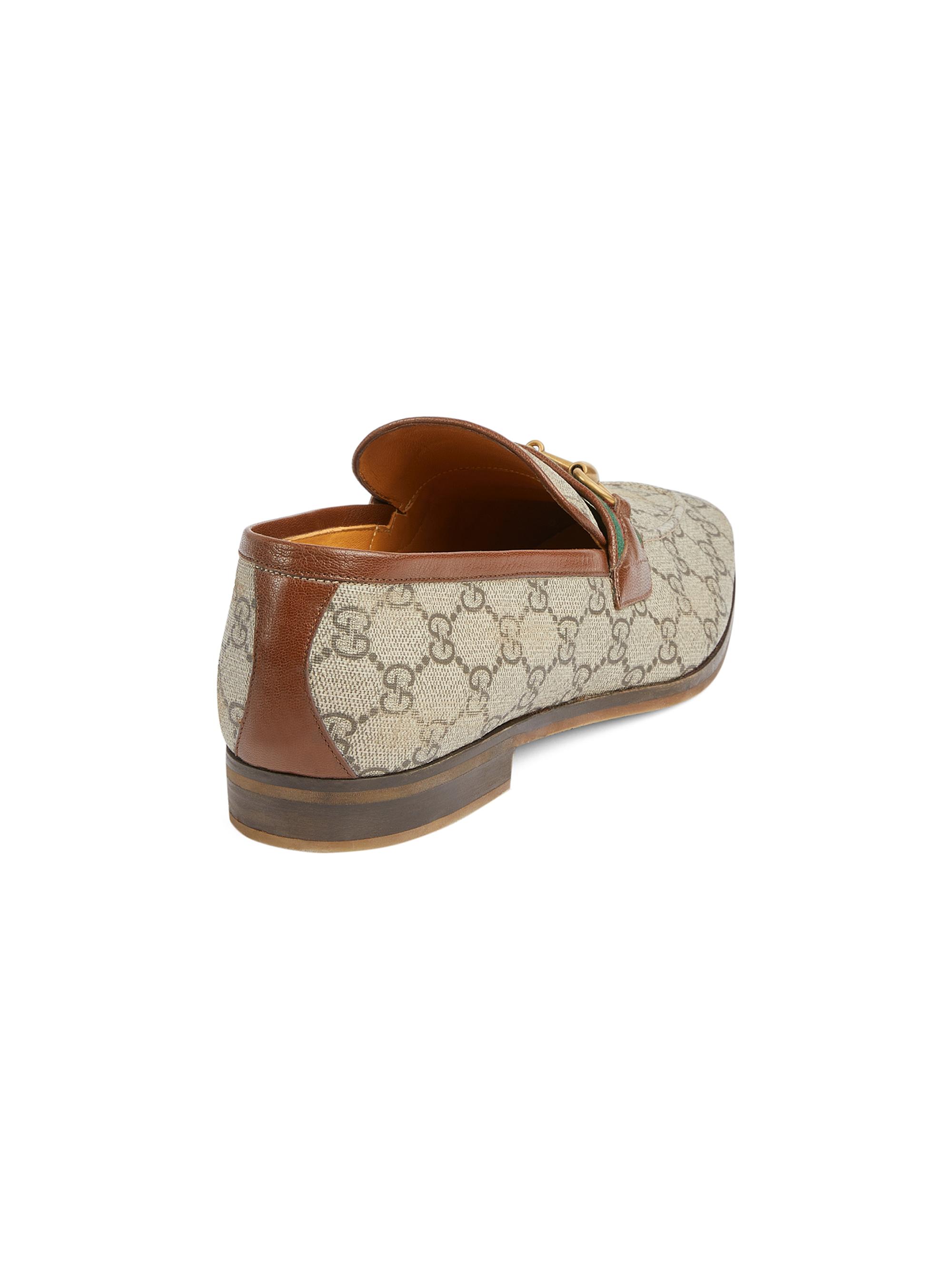 canvas gucci loafers
