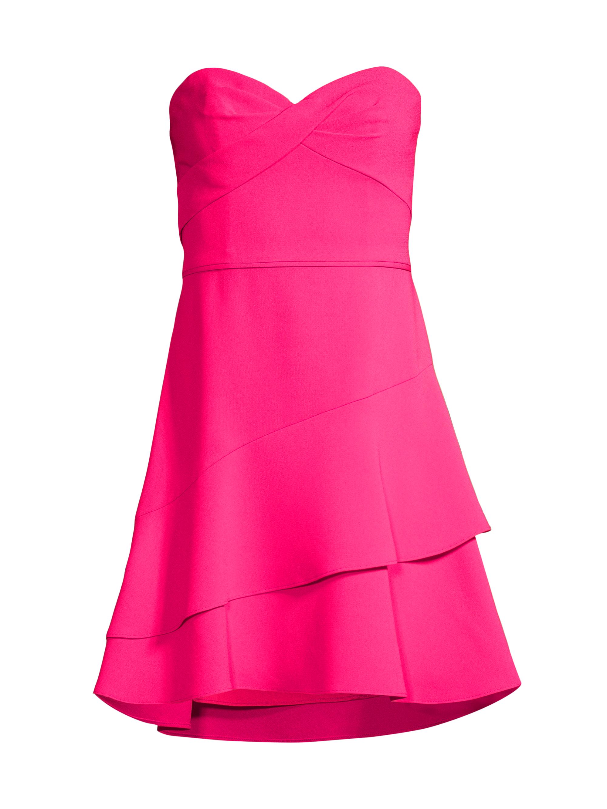 Liv Foster Women's Tiered Strapless Minidress - Hot Pink