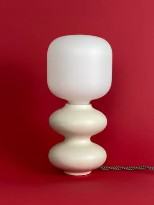 Forma Rosa Studio White Mini Wave Form Table Lamp