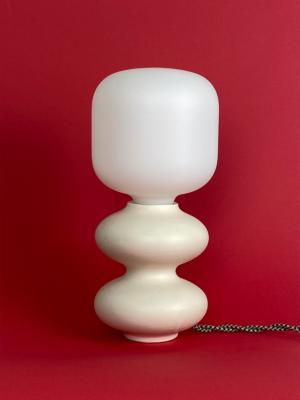 Forma Rosa Studio White Mini Wave Form Table Lamp