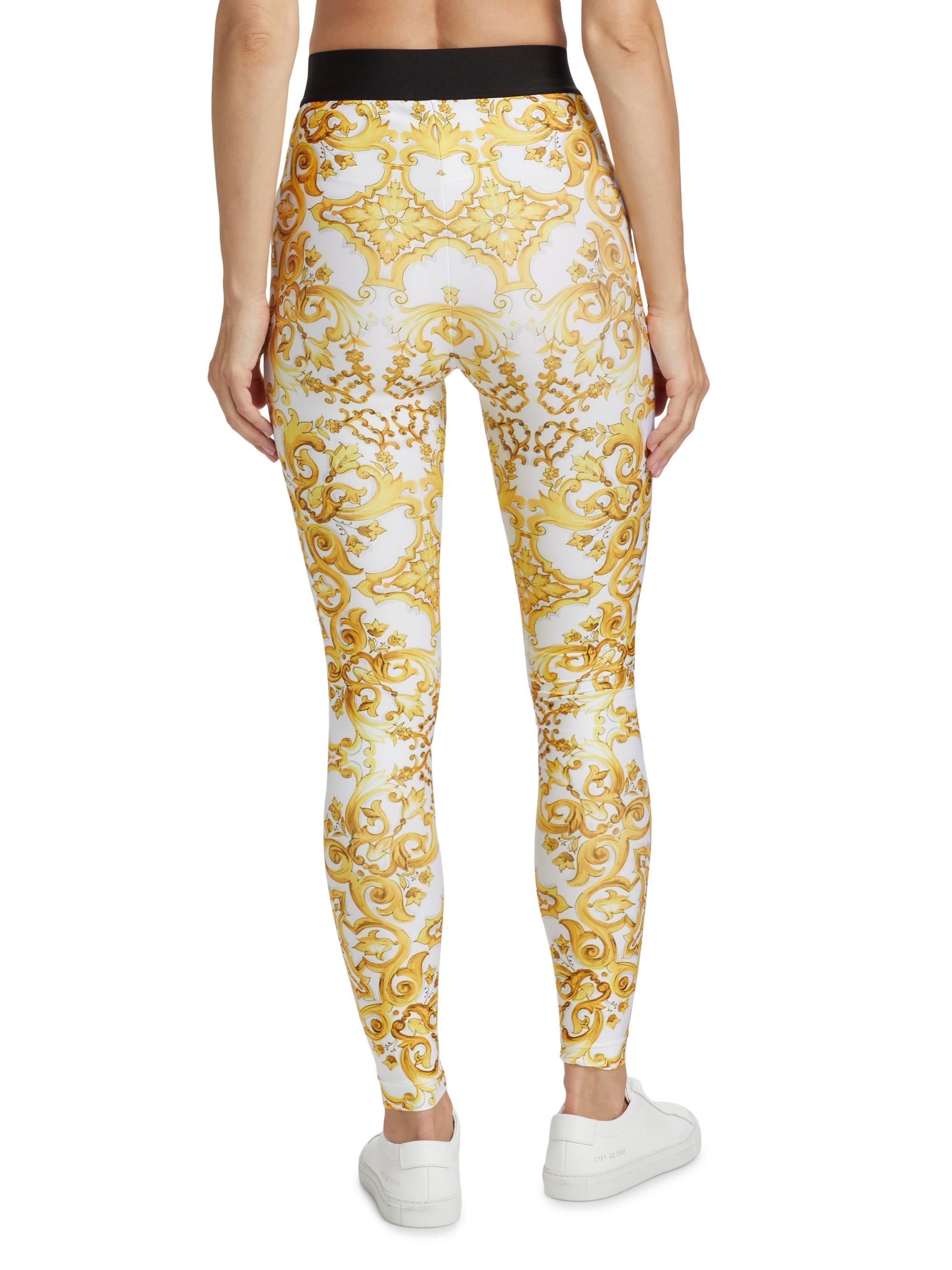Dolce&Gabbana Maiolica Stretch Logo Leggings | Saks Fifth Avenue