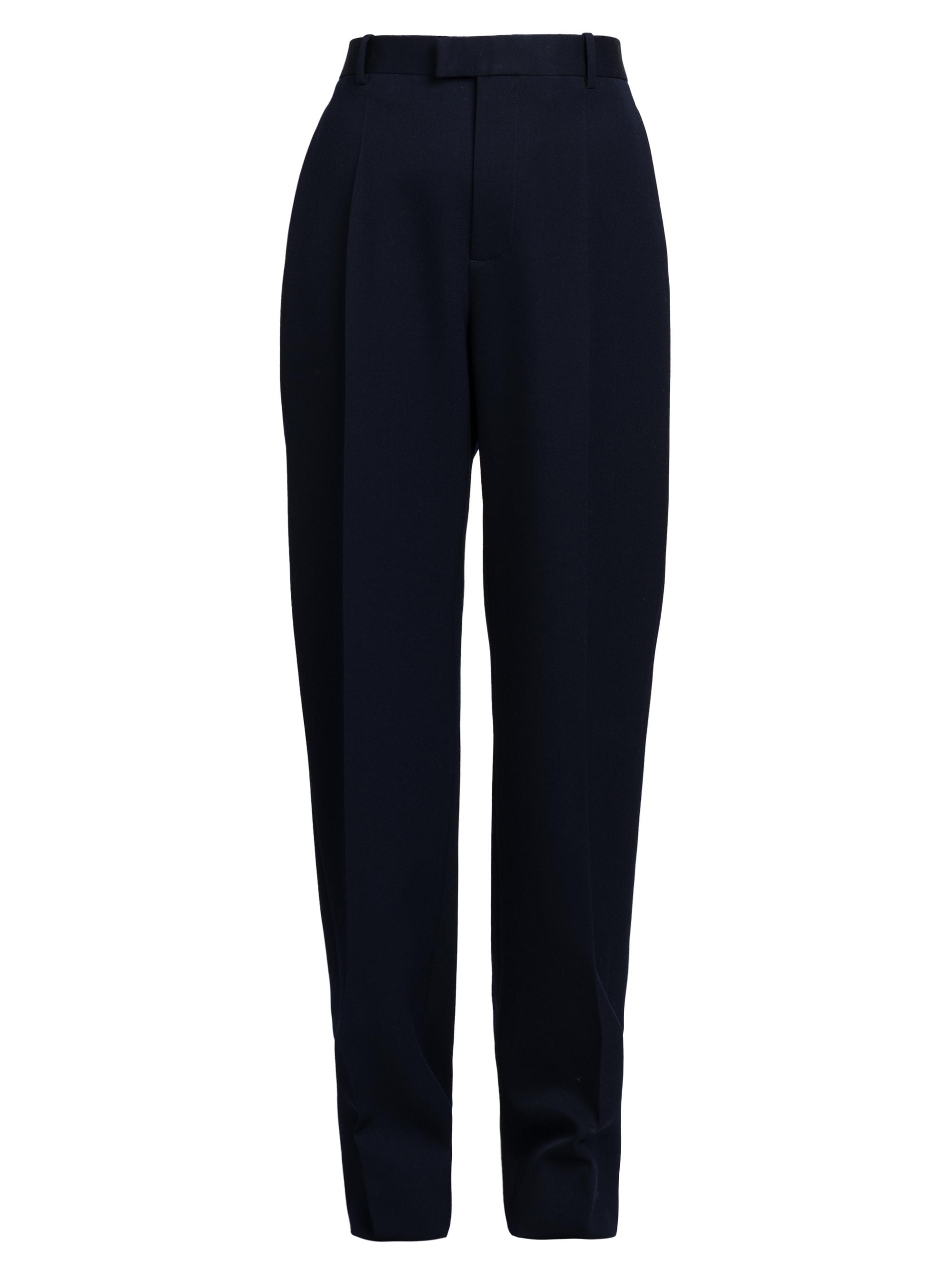 Bottega Veneta Women's Sartorial Grain-De-Poudre Trousers - Navy