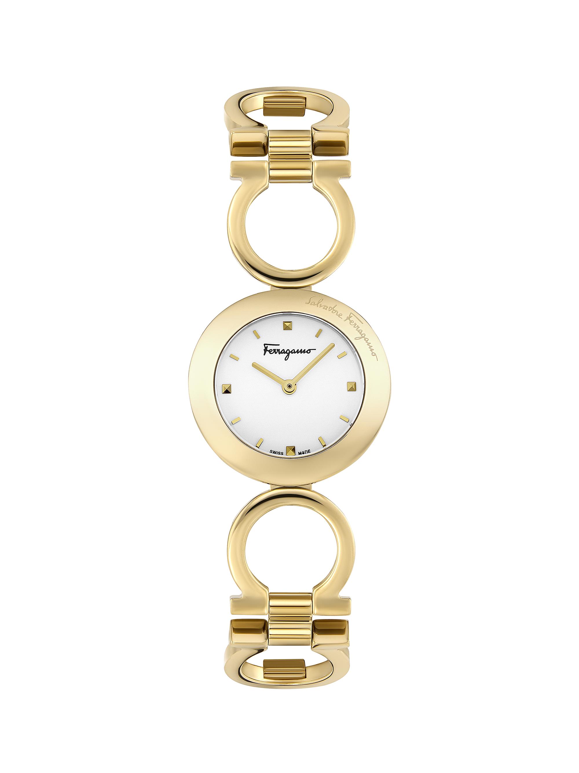 FERRAGAMO Women's Gancino Stainless Steel Bracelet Watch/28MM - Gold