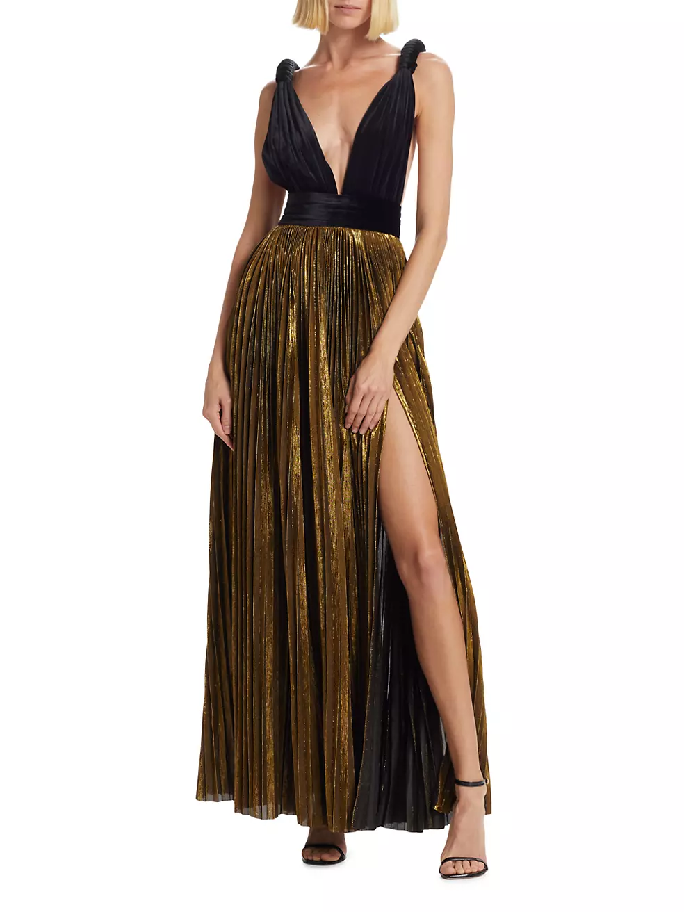 Shop Bronx and Banco Goddess Two-Tone Metallic Velvet Gown