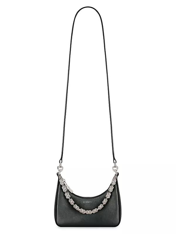 Shop Givenchy Mini Moon Cut Out Bag In Leather And Chain | Saks ...