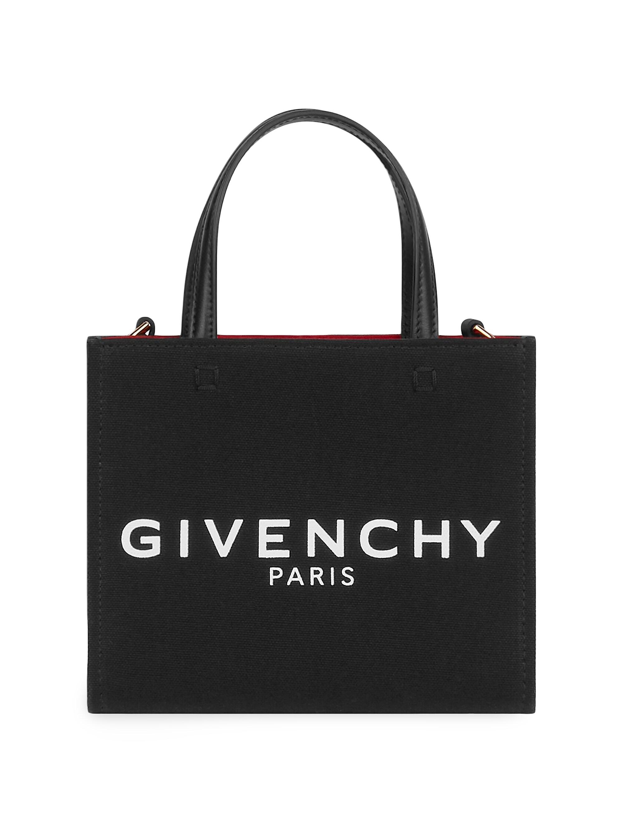 Givenchy Women's Mini G Tote Shopping Bag in Canvas - Black