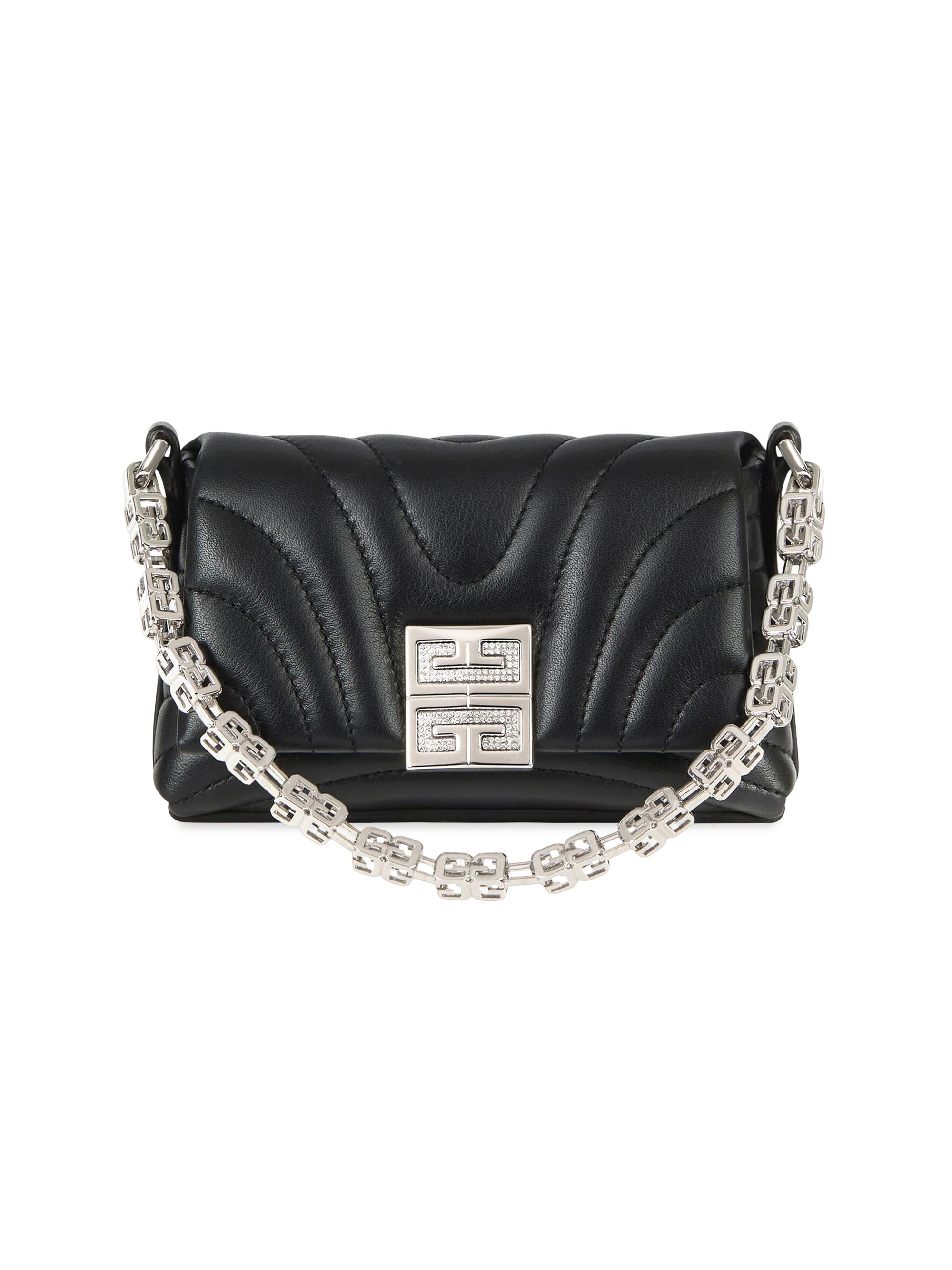 GIVENCHY 4GLogo Formal leather Handbag 黒 GIVENCHY Handbag Formal 4G Logo Leather Black women's USED