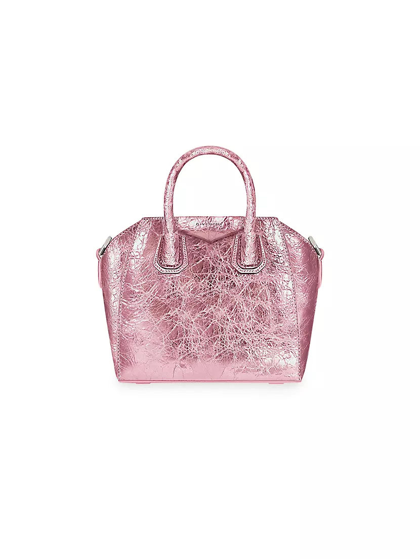 Shop Givenchy Micro Antigona Bag In Laminated Leather