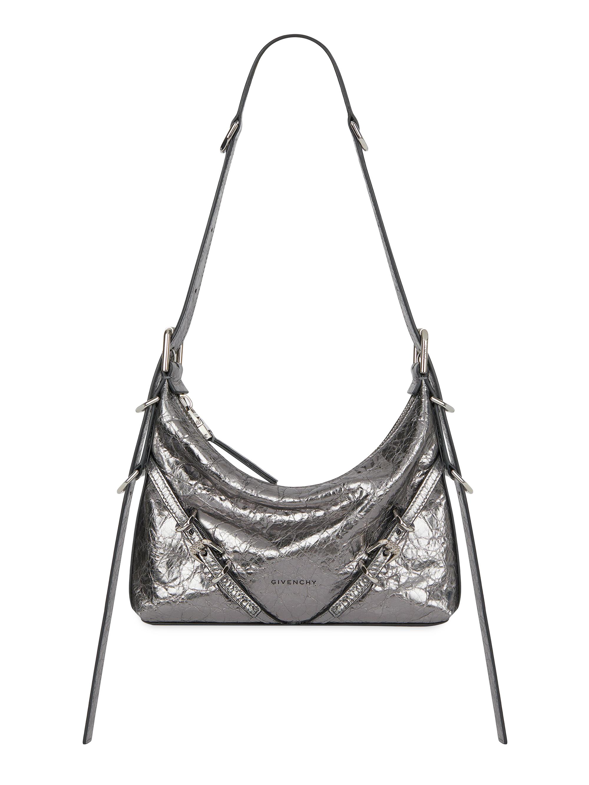 Givenchy Women's Mini Voyou Bag In Laminated Leather - Silvery Grey
