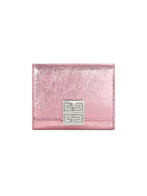 Givenchy: Pink 4G Trifold Wallet