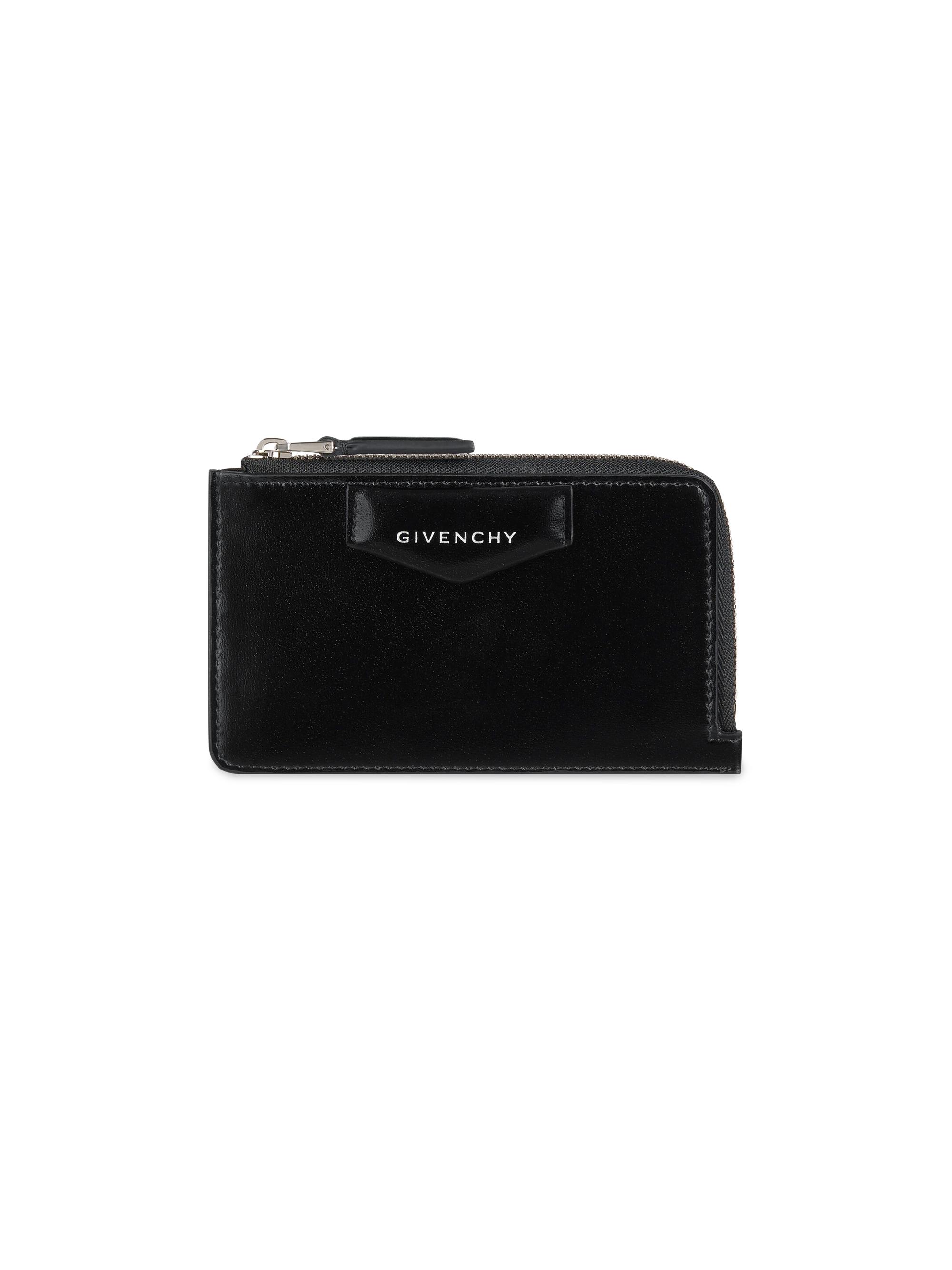 Givenchy Women's Antigona Zipped Card Holder In Box Leather - Black