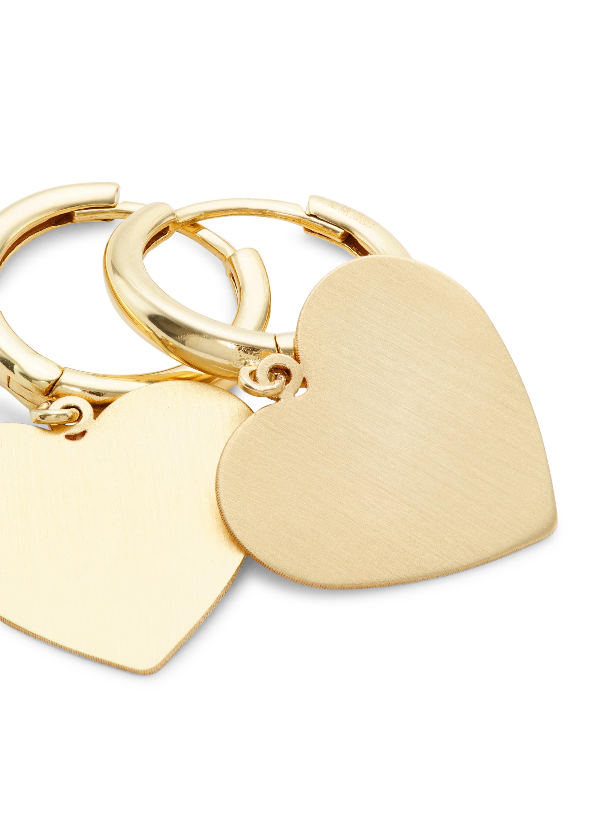 Saks Fifth Avenue Collection 14K Yellow Gold Heart Drop Earrings