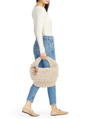 JW Anderson large Popcorn crochet tote bag - Neutrals