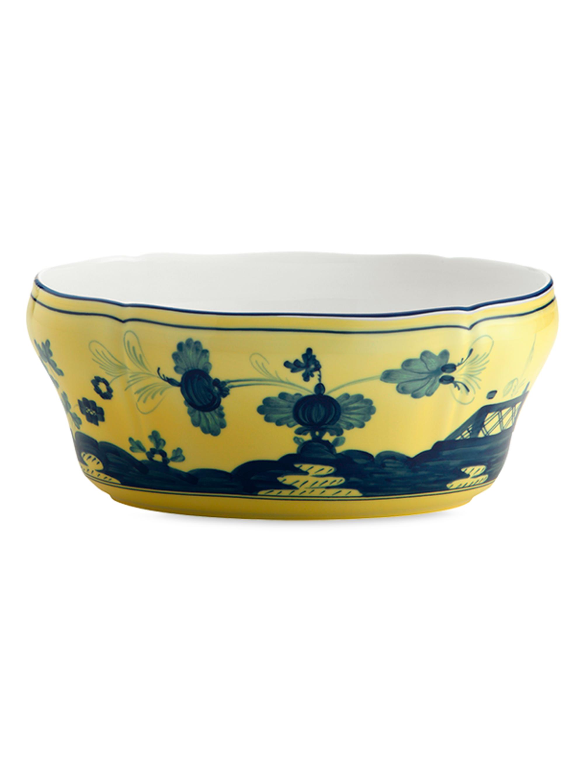 Ginori 1735 Oriente Italiano Oval Salad Bowl - Citrino