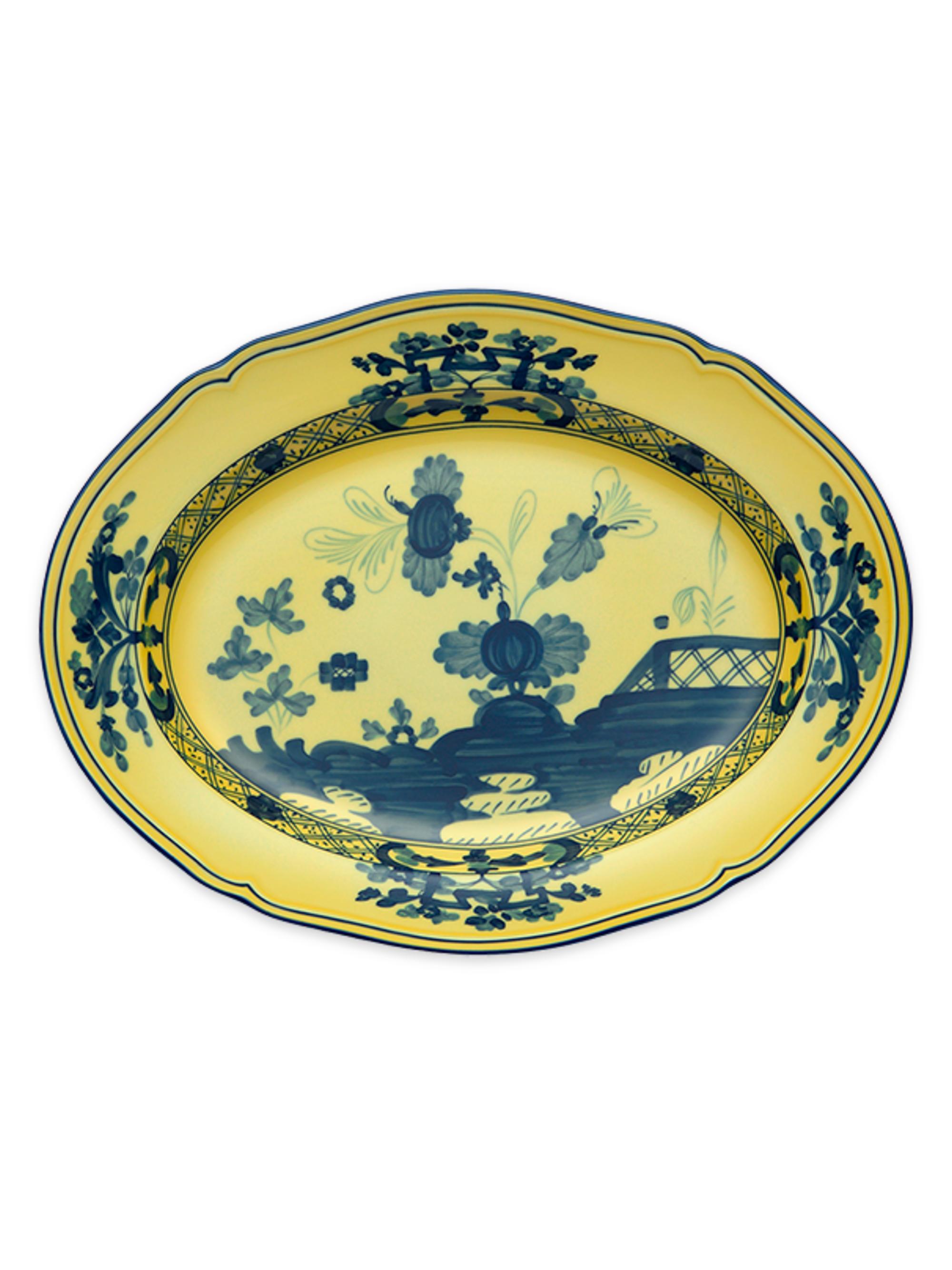 Ginori 1735 Oriente Italiano Oval Platter - Citrino