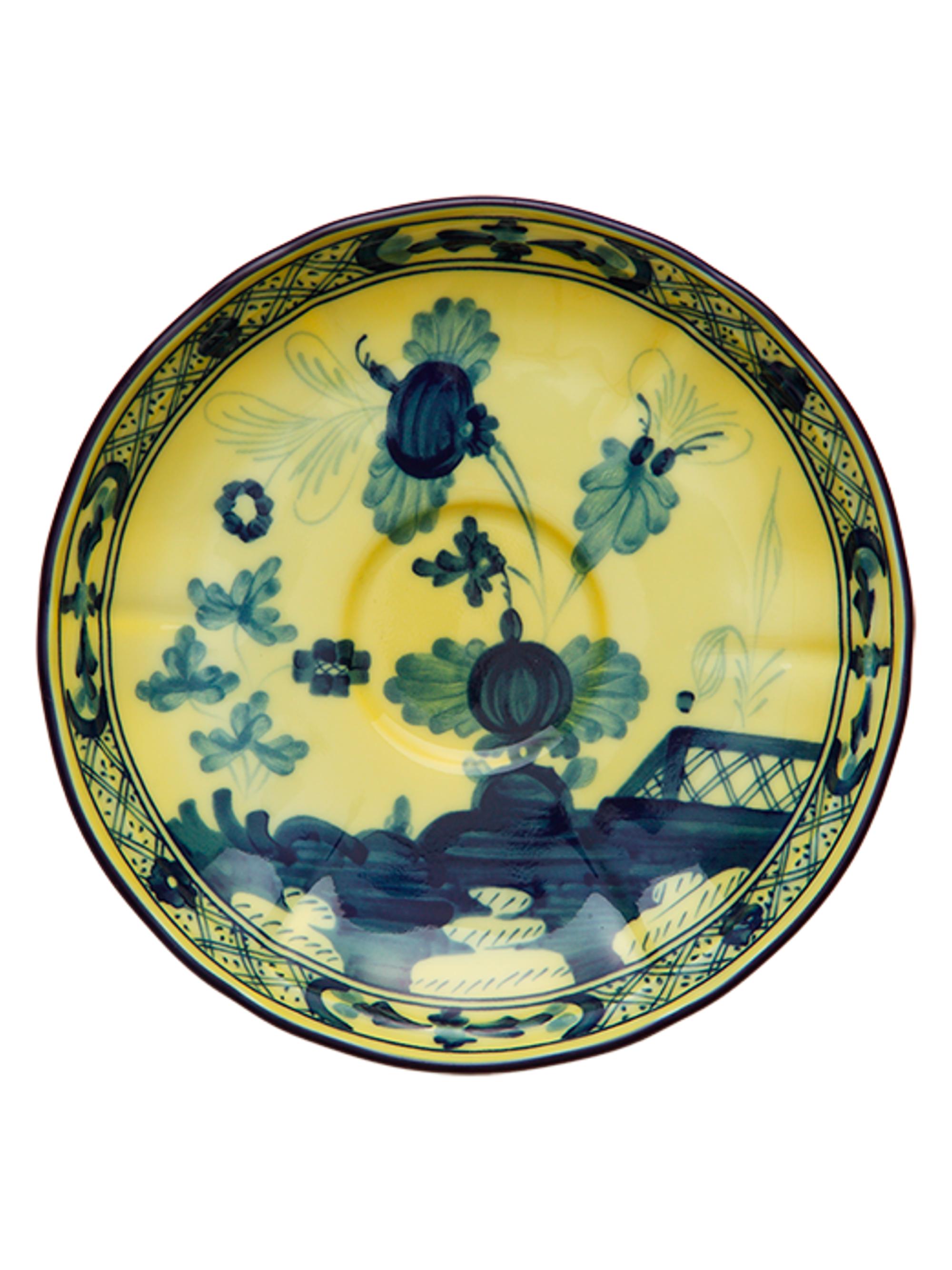 Ginori 1735 Oriente Italiano Tea Saucer - Citrino