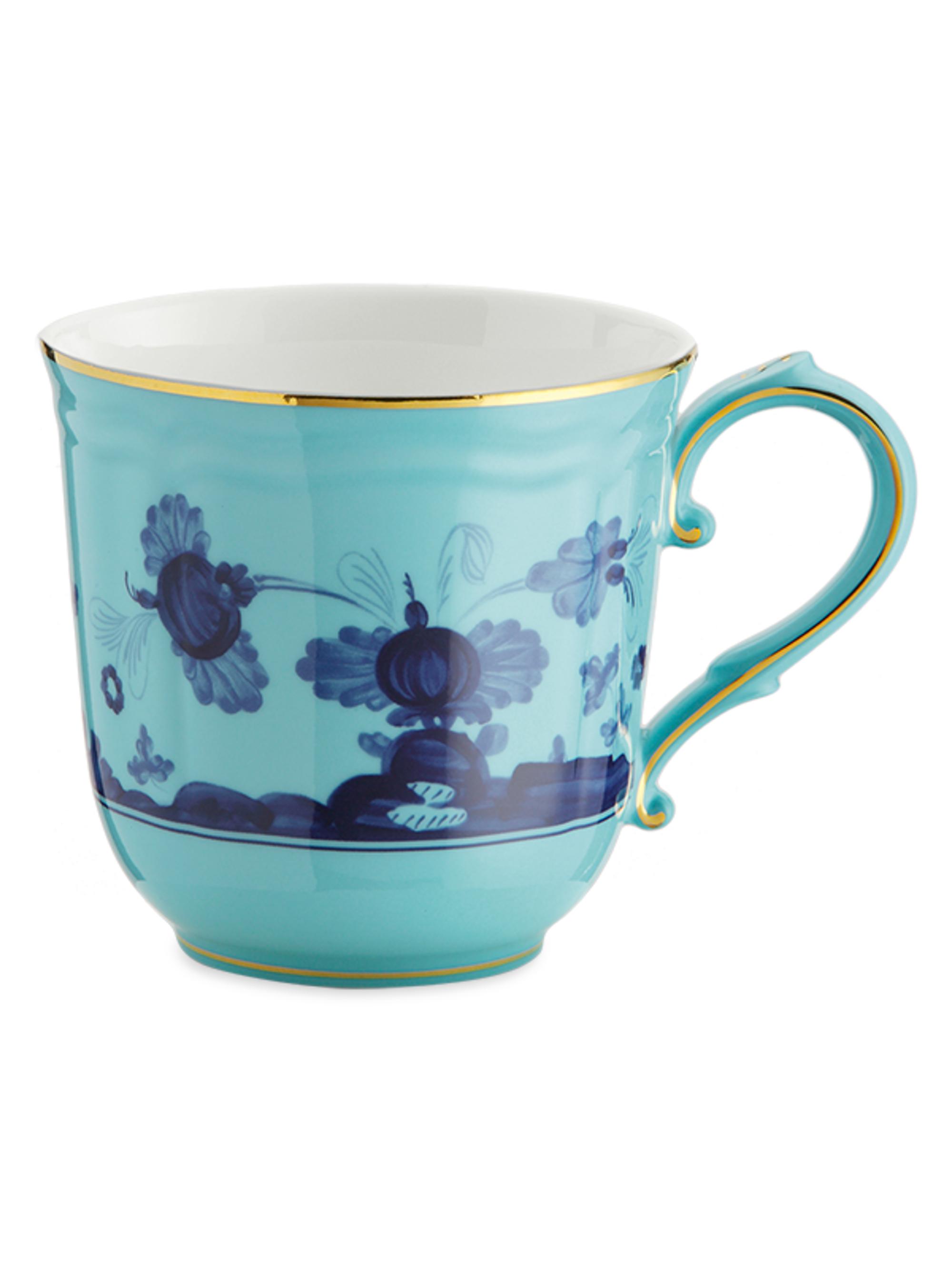 Ginori 1735 Oriente Italiano Gold-Rimmed Mug - Iris