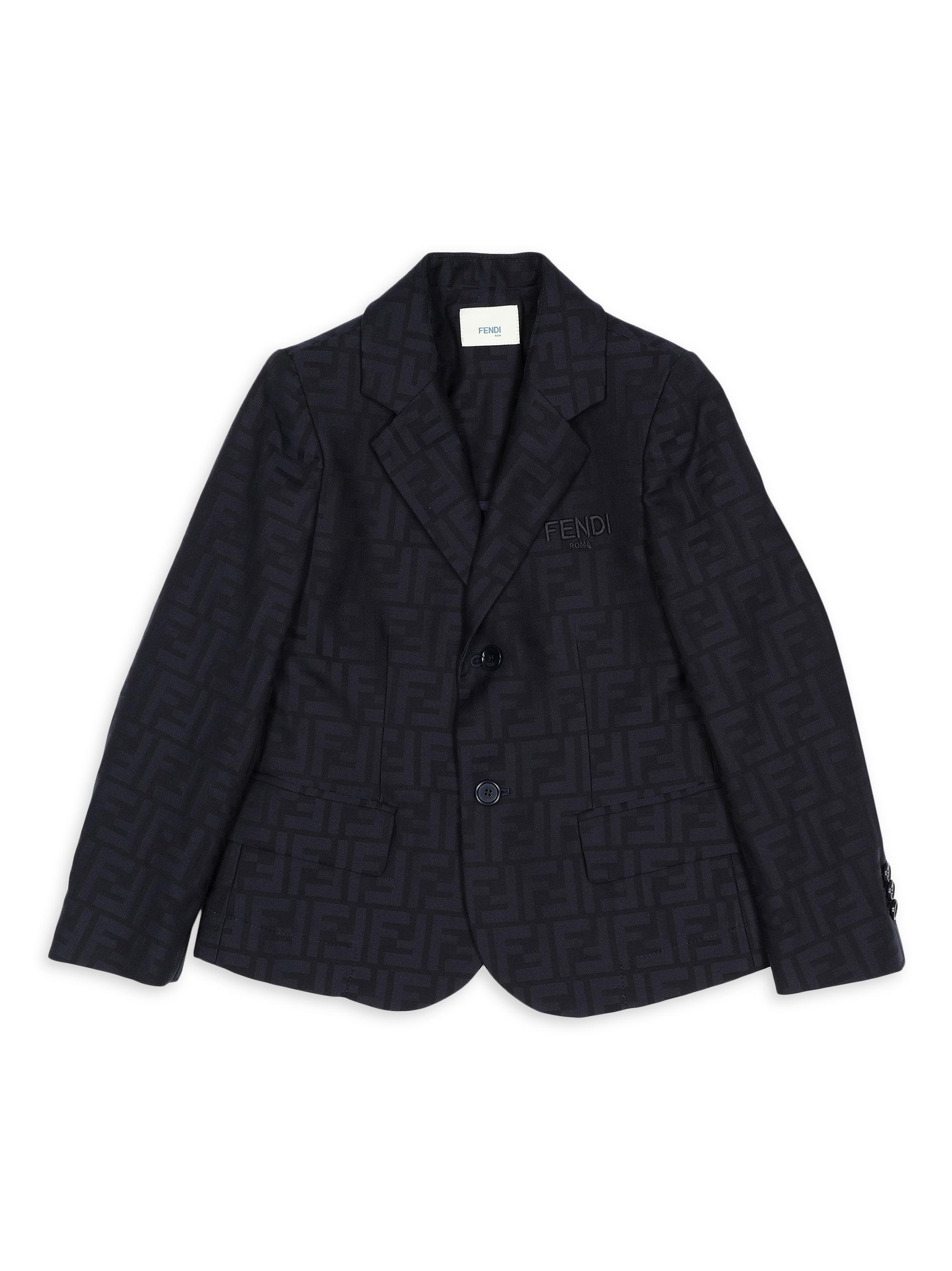 Fendi Boy's FF Jacquard Blazer - Navy