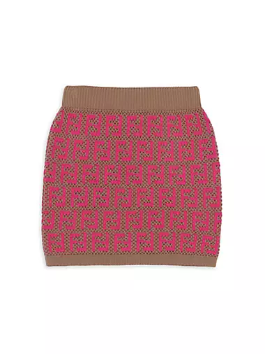 Little Girl's & Girl's FF Jacquard Knit Skirt
