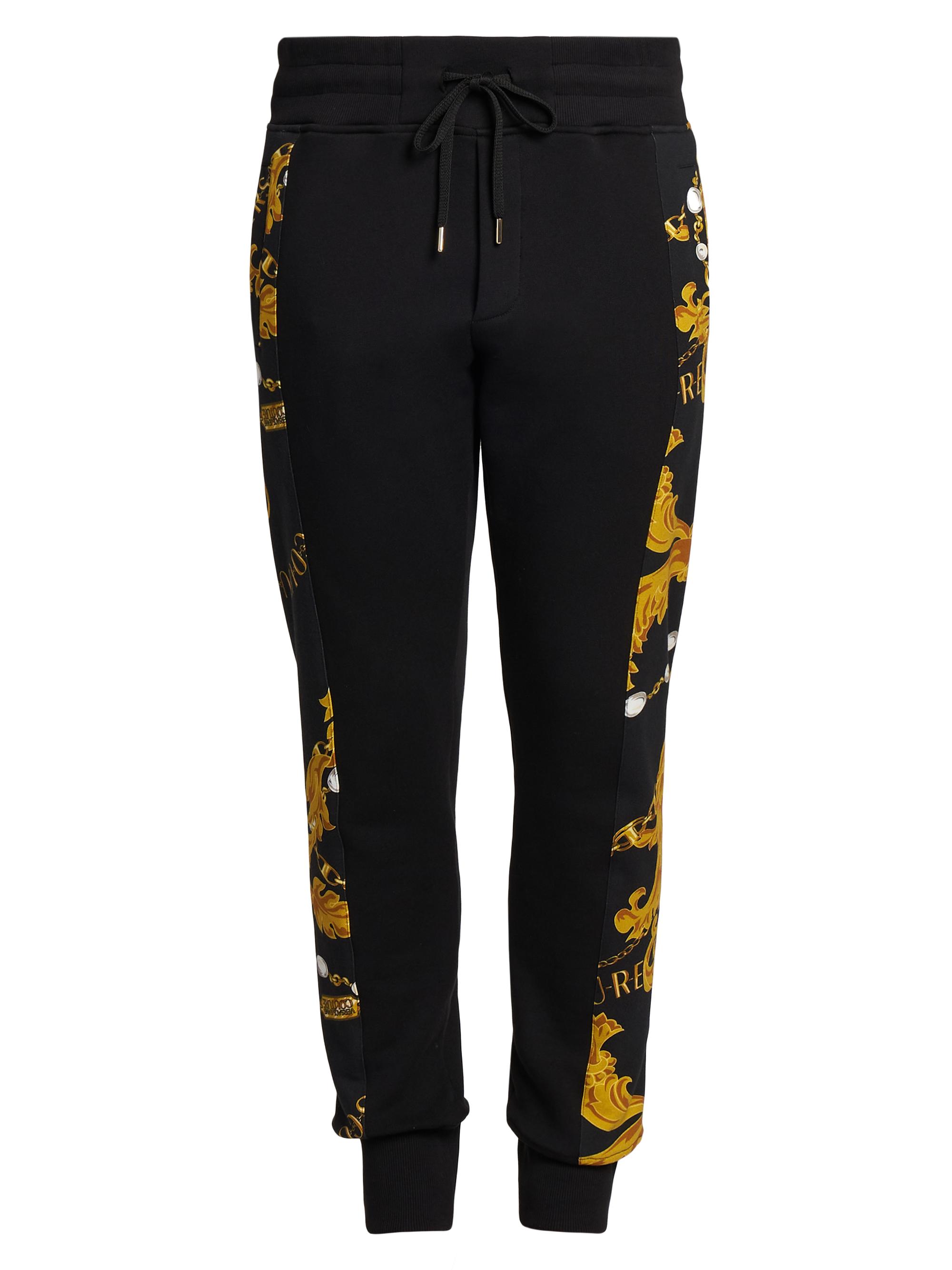 Versace Jeans Couture Chain-Link Cotton Sweatpants Saks Fifth