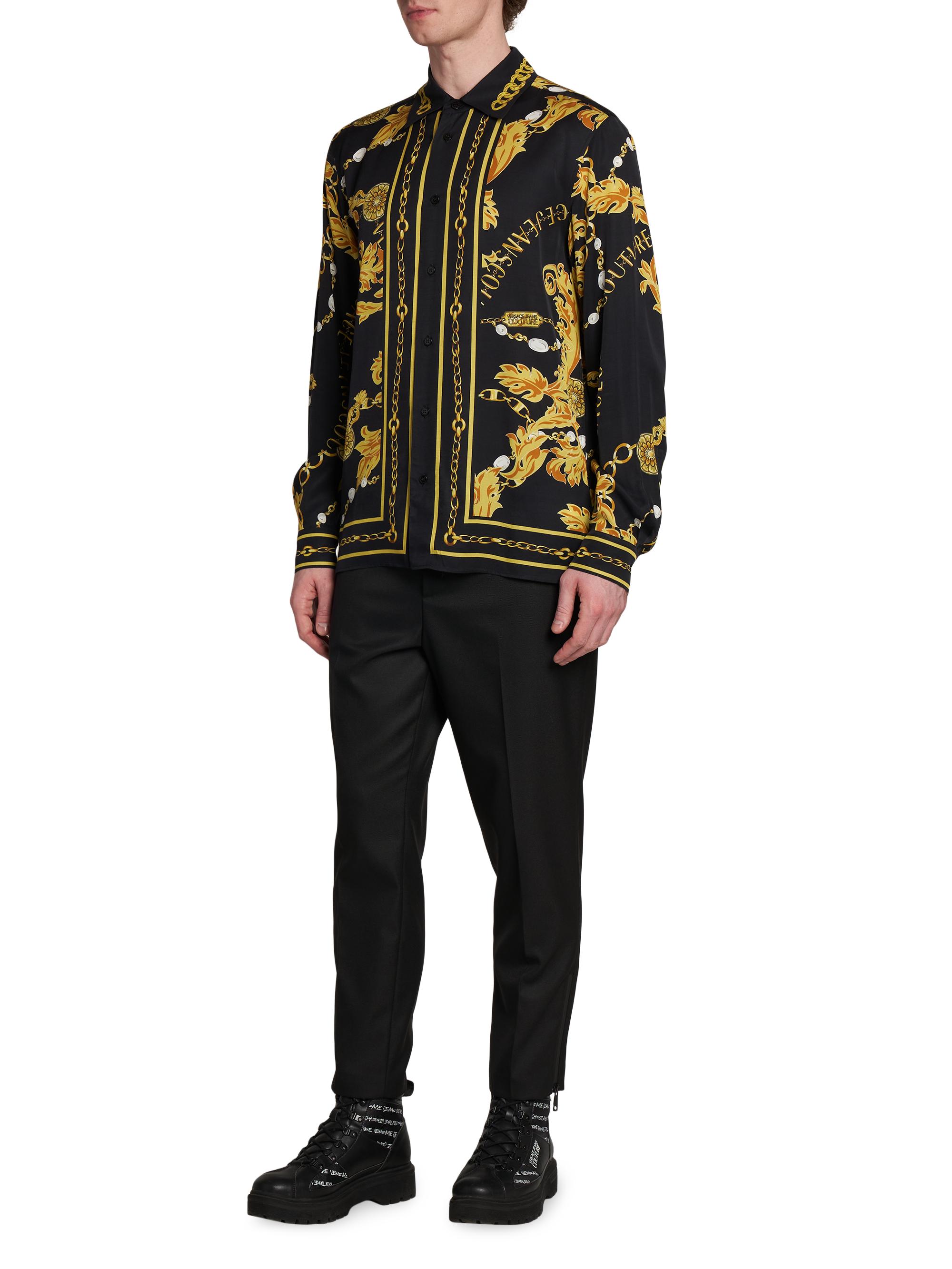 Versace Jeans Couture Chain-Link Button-Front Shirt | Saks Fifth