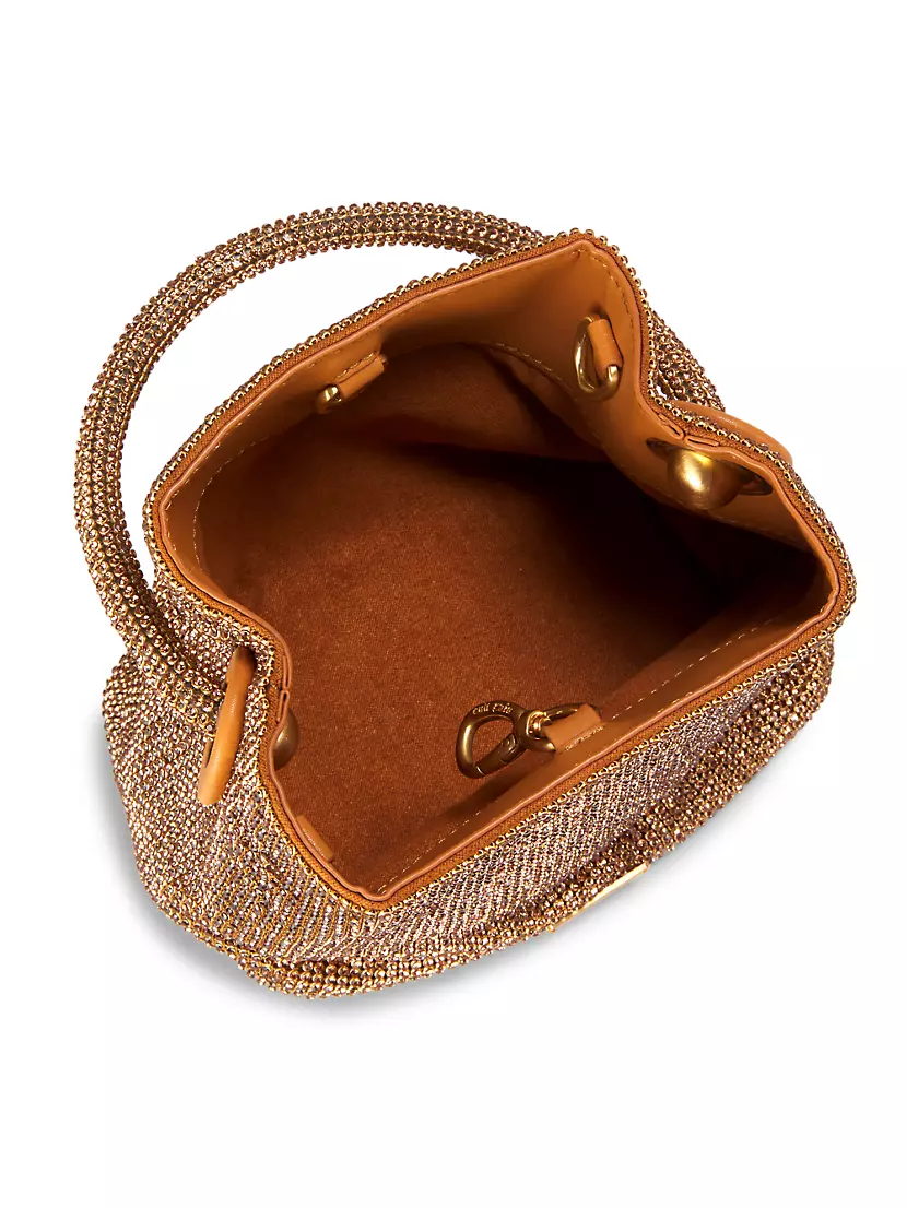 Rose Marie pearl-embellished leather bucket bag