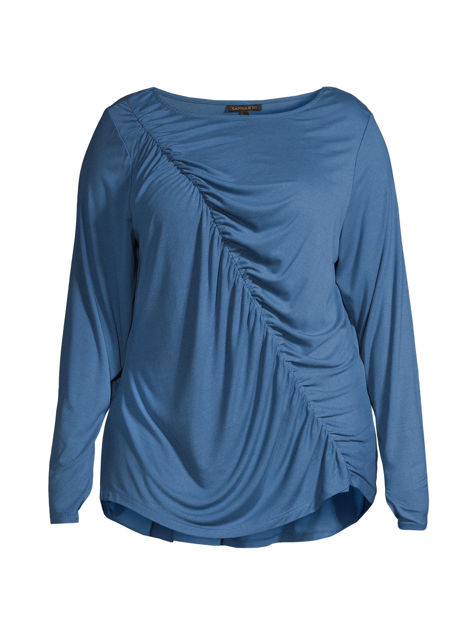 Capsule 121 Women's Bell Ruched T-Shirt - Moon Blue