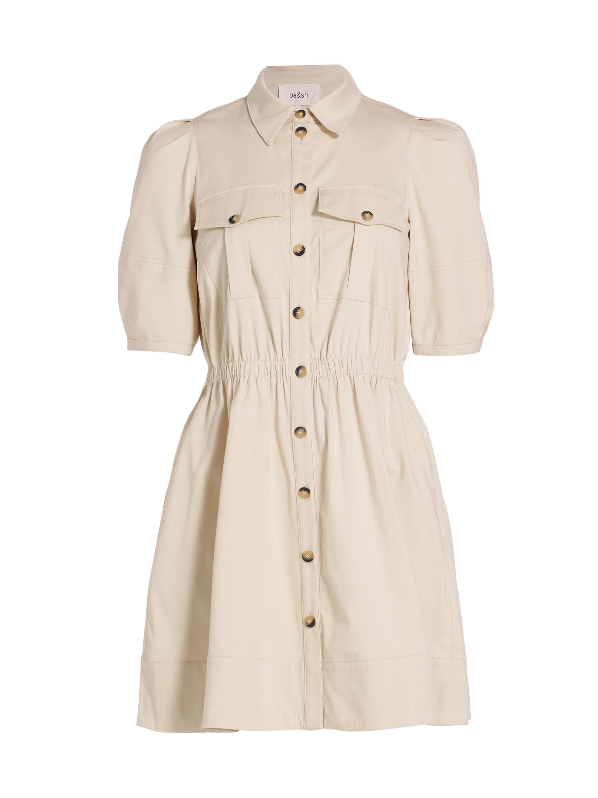 ba & sh Women's Cotton-Blend Utility Minidress - Beige