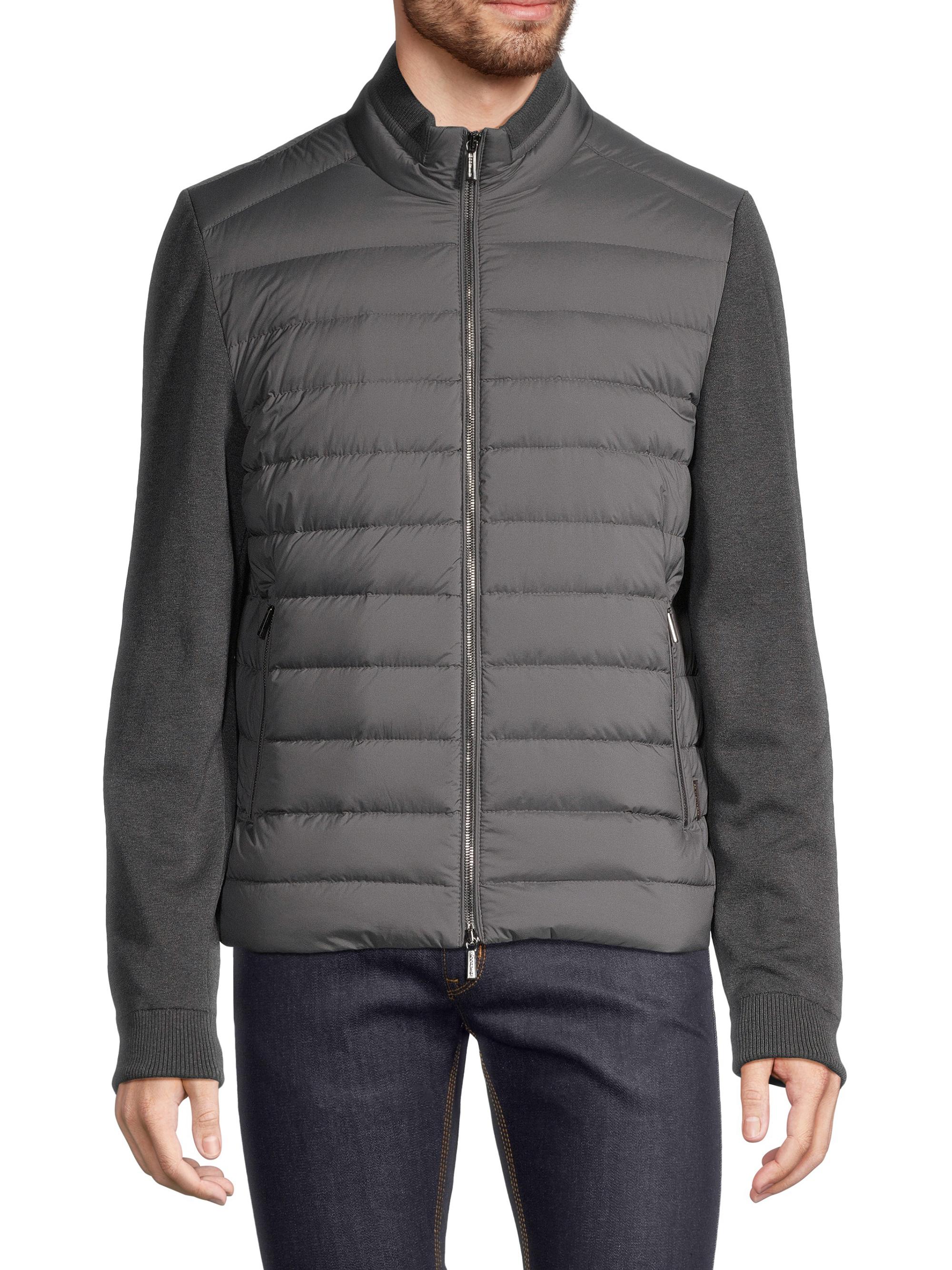 Moorer quilted-finish padded jacket - Neutrals