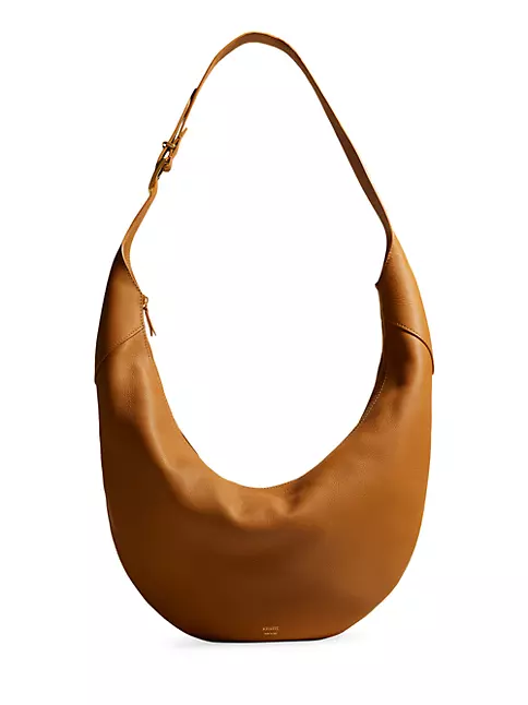 Shop Khaite August Leather Hobo Bag