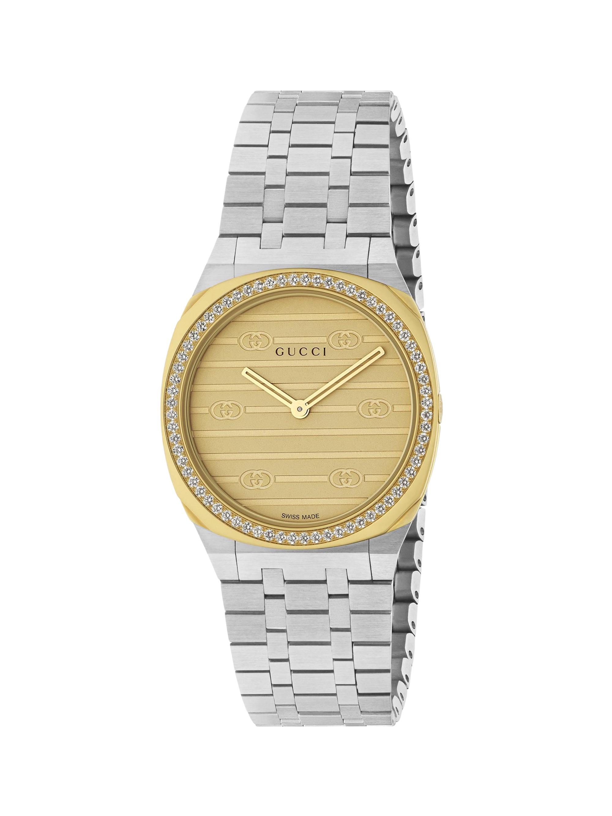 Gucci Gucci 25H Two-Tone Goldtone & Stainless Steel Watch | Saks