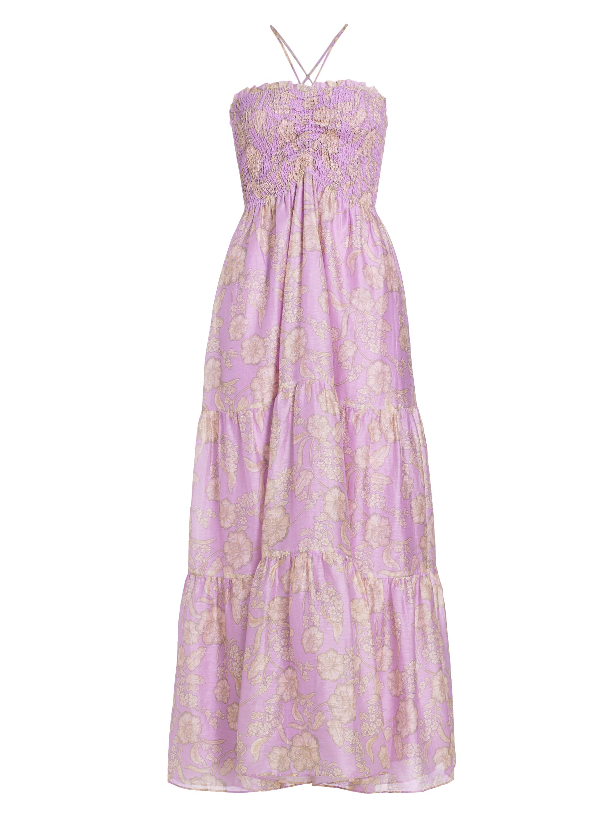 Kivari Women's Elzette Floral Tiered Maxi Dress - Lilac Floral