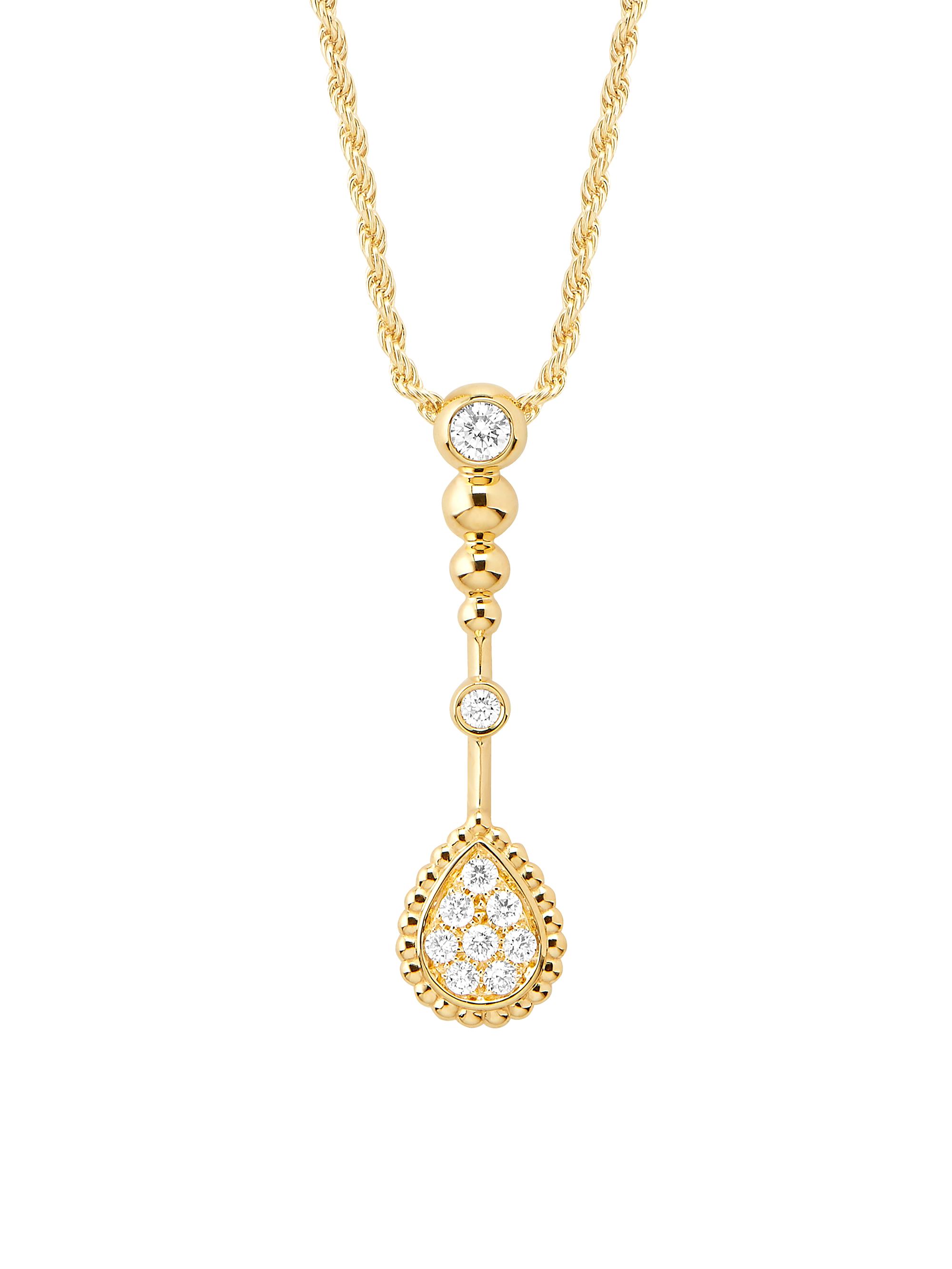 Boucheron Women's Serpent Bohème 18K Yellow Gold & 0.19 TCW Diamond Pendant Necklace - Yellow Gold