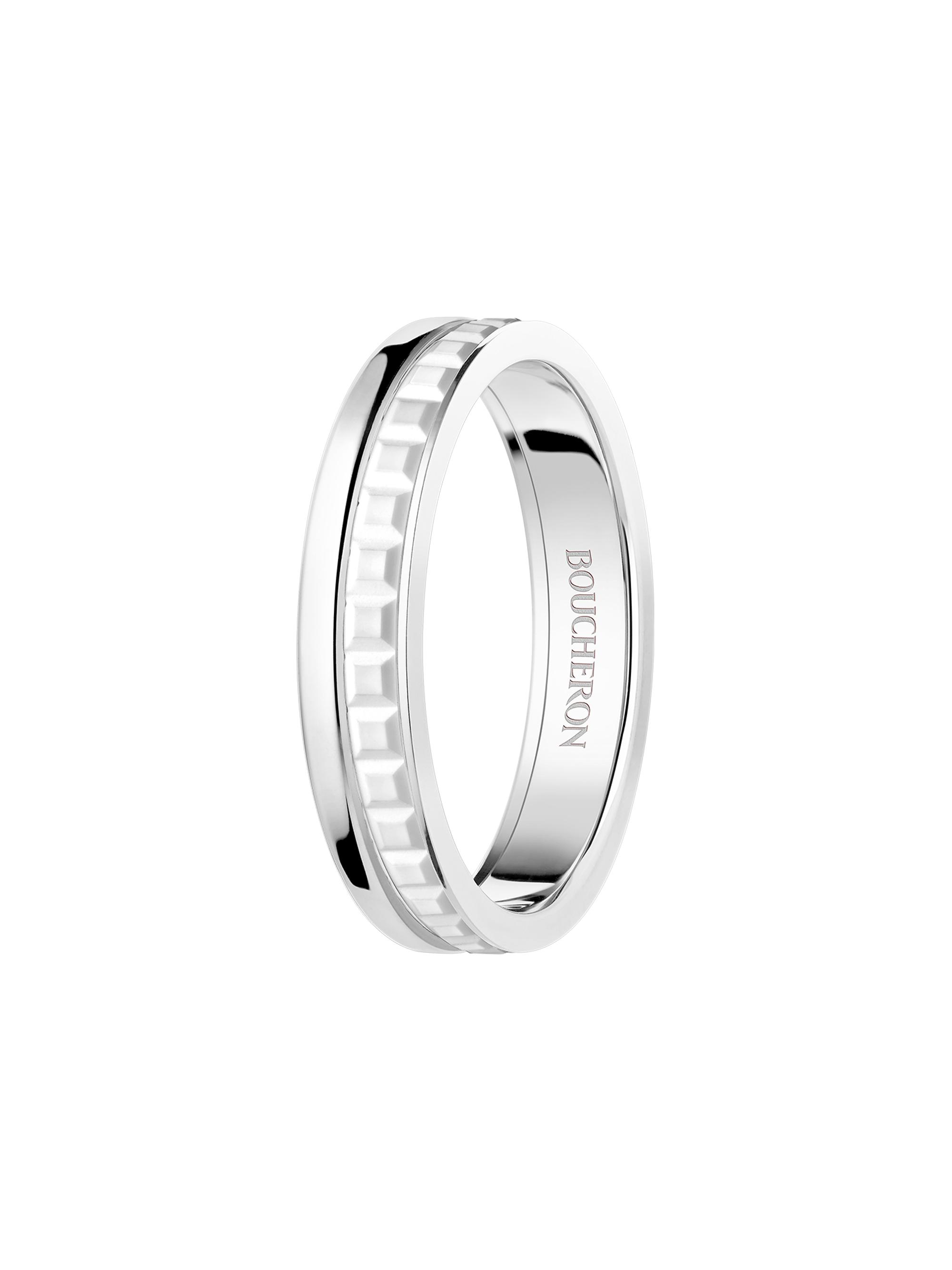 Boucheron Women's Quatre Double White Edition 18K White Gold & PVD Wedding Band - White Gold