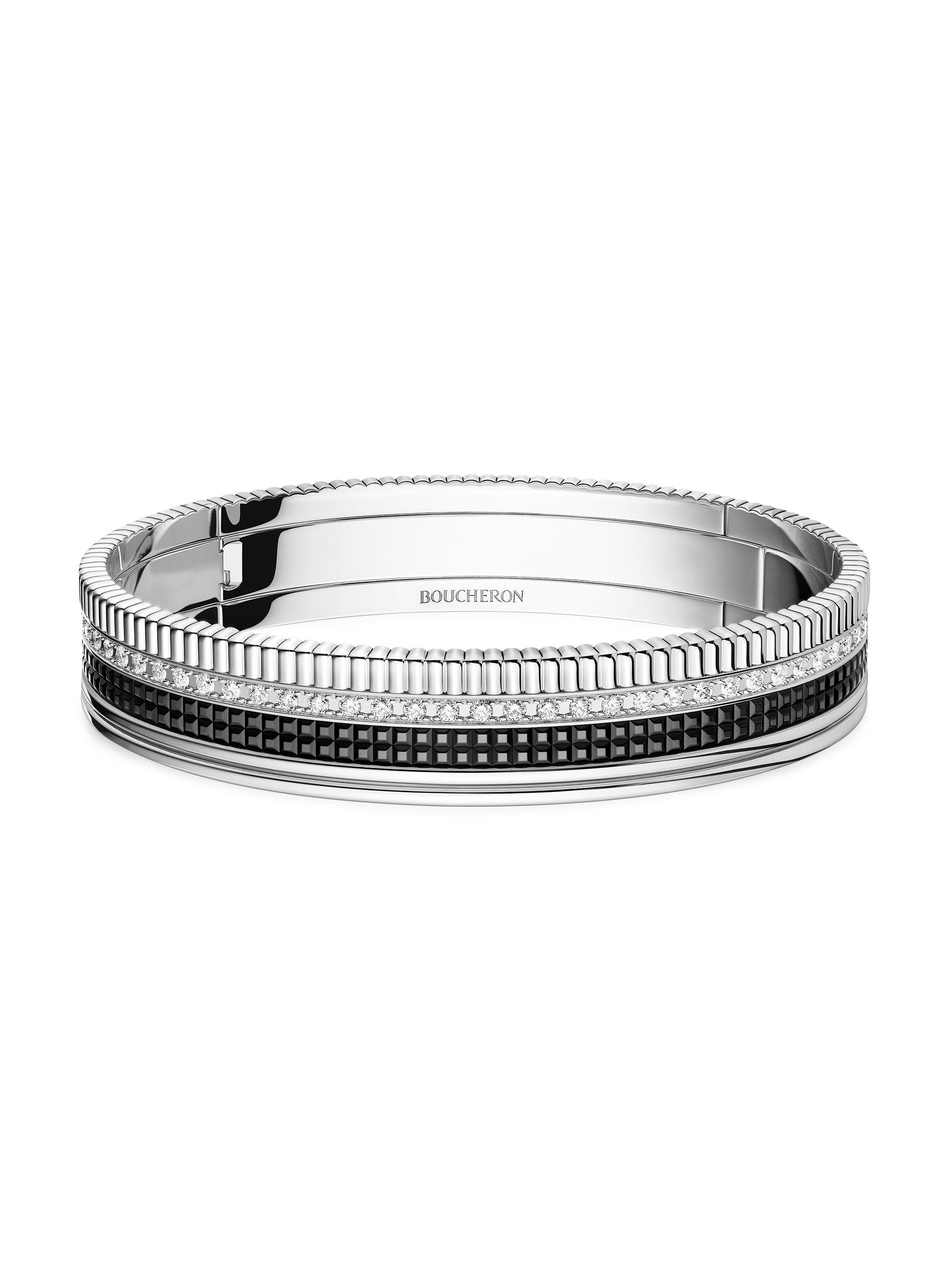 Boucheron Women's Quatre Classique 18K White Gold & 1.53 TCW Diamond Bangle - White Gold